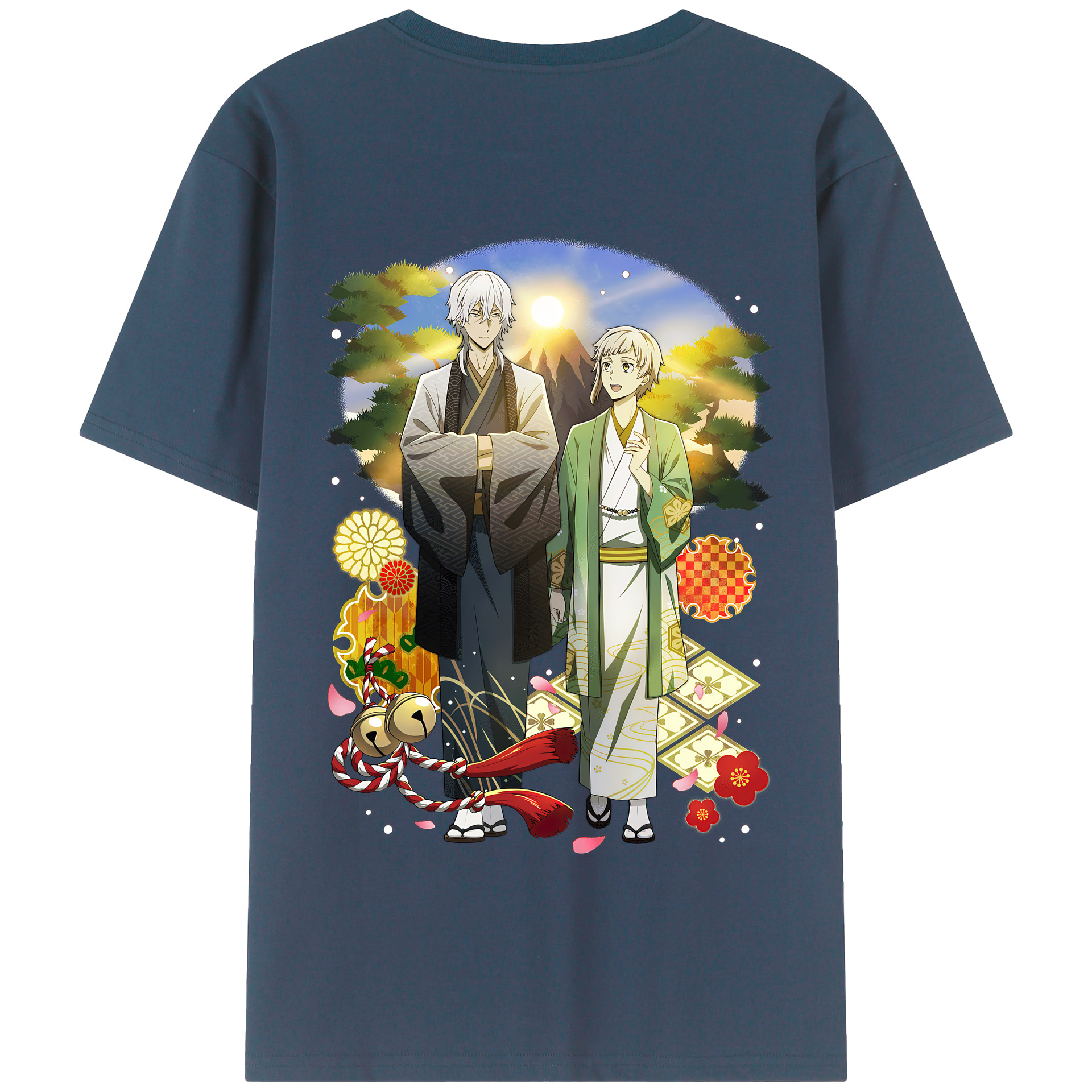 （画像用） 文豪ストレイドッグス Bungo Stray Dogs 綿100％半袖Tシャツ（背面プリント）