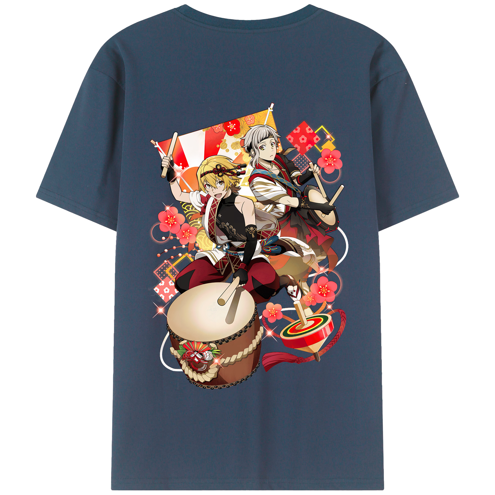 （画像用） 文豪ストレイドッグス Bungo Stray Dogs 綿100％半袖Tシャツ（背面プリント）
