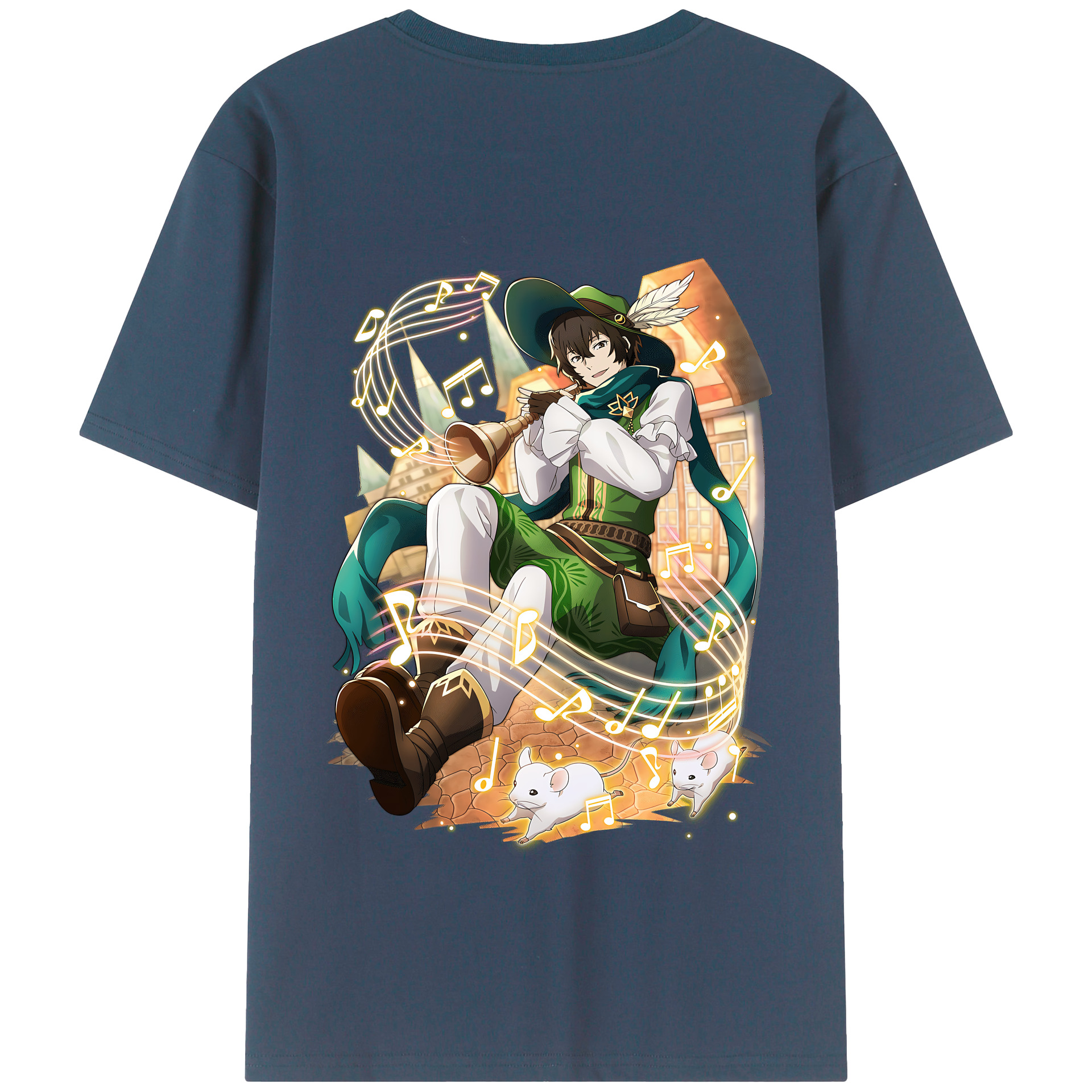 （画像用） 文豪ストレイドッグス Bungo Stray Dogs 綿100％半袖Tシャツ（背面プリント）