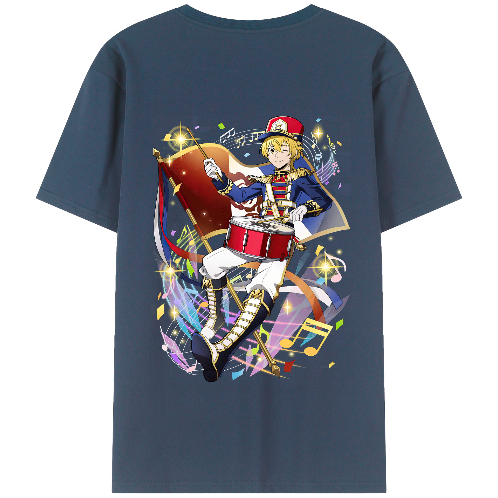 （画像用） 文豪ストレイドッグス Bungo Stray Dogs 綿100％半袖Tシャツ（背面プリント）
