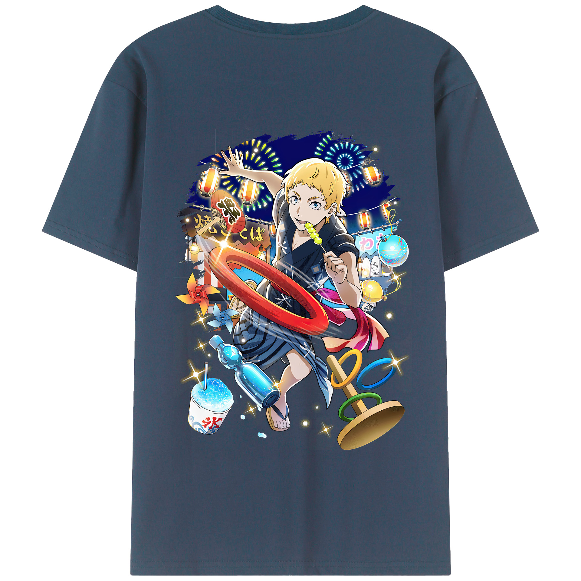 （画像用） 文豪ストレイドッグス Bungo Stray Dogs 綿100％半袖Tシャツ（背面プリント）