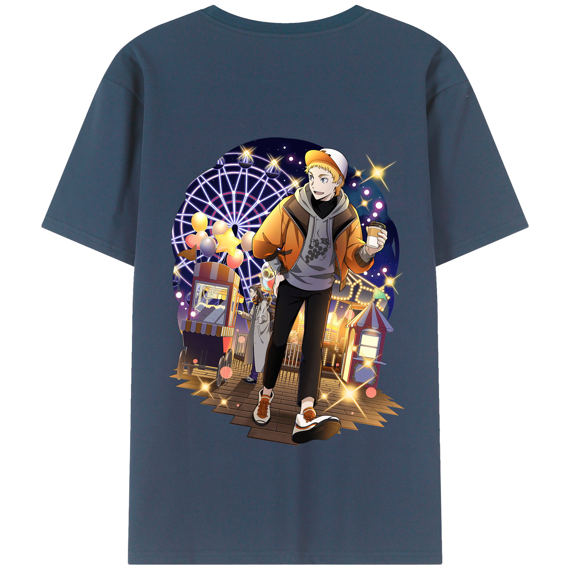 （画像用） 文豪ストレイドッグス Bungo Stray Dogs 綿100％半袖Tシャツ（背面プリント）