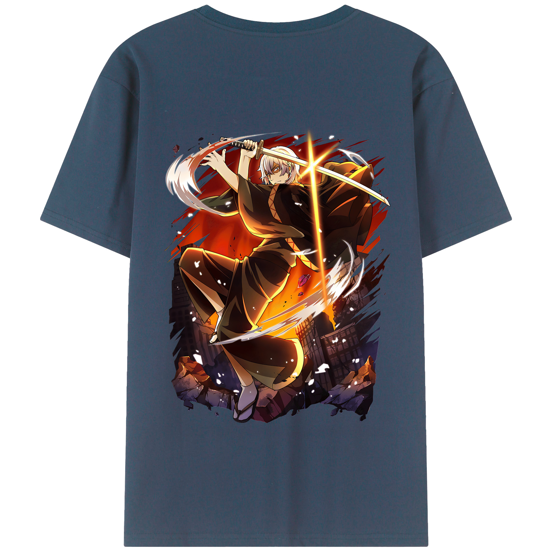 （画像用） 文豪ストレイドッグス Bungo Stray Dogs 綿100％半袖Tシャツ（背面プリント）