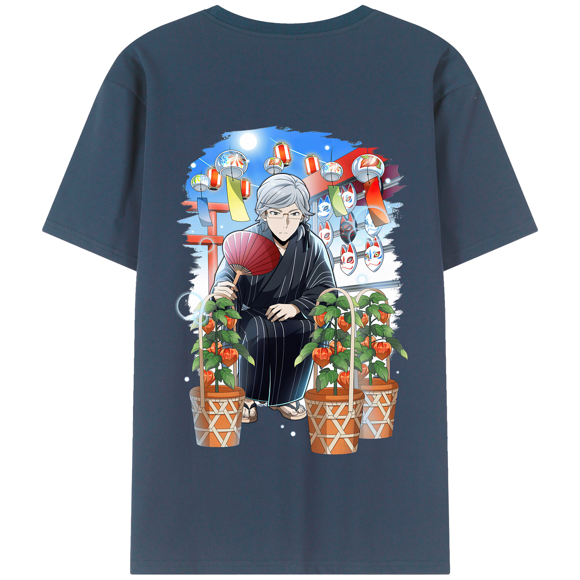 （画像用） 文豪ストレイドッグス Bungo Stray Dogs 綿100％半袖Tシャツ（背面プリント）