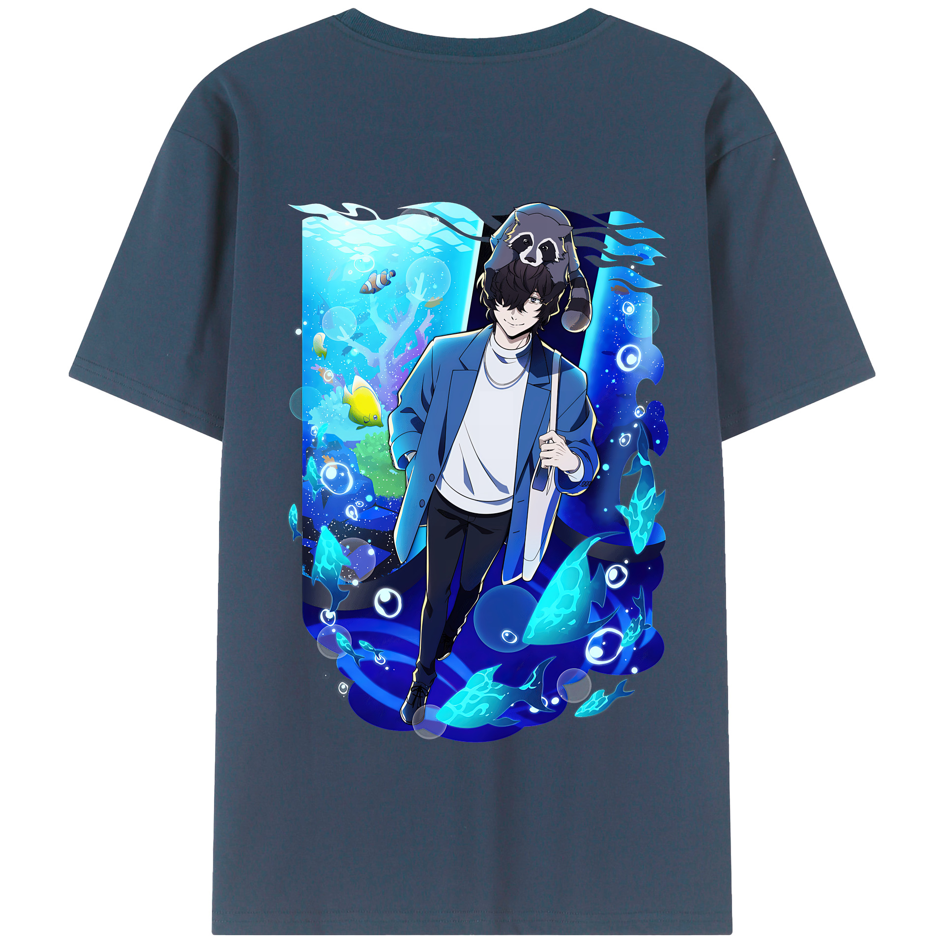 （画像用） 文豪ストレイドッグス Bungo Stray Dogs 綿100％半袖Tシャツ（背面プリント）