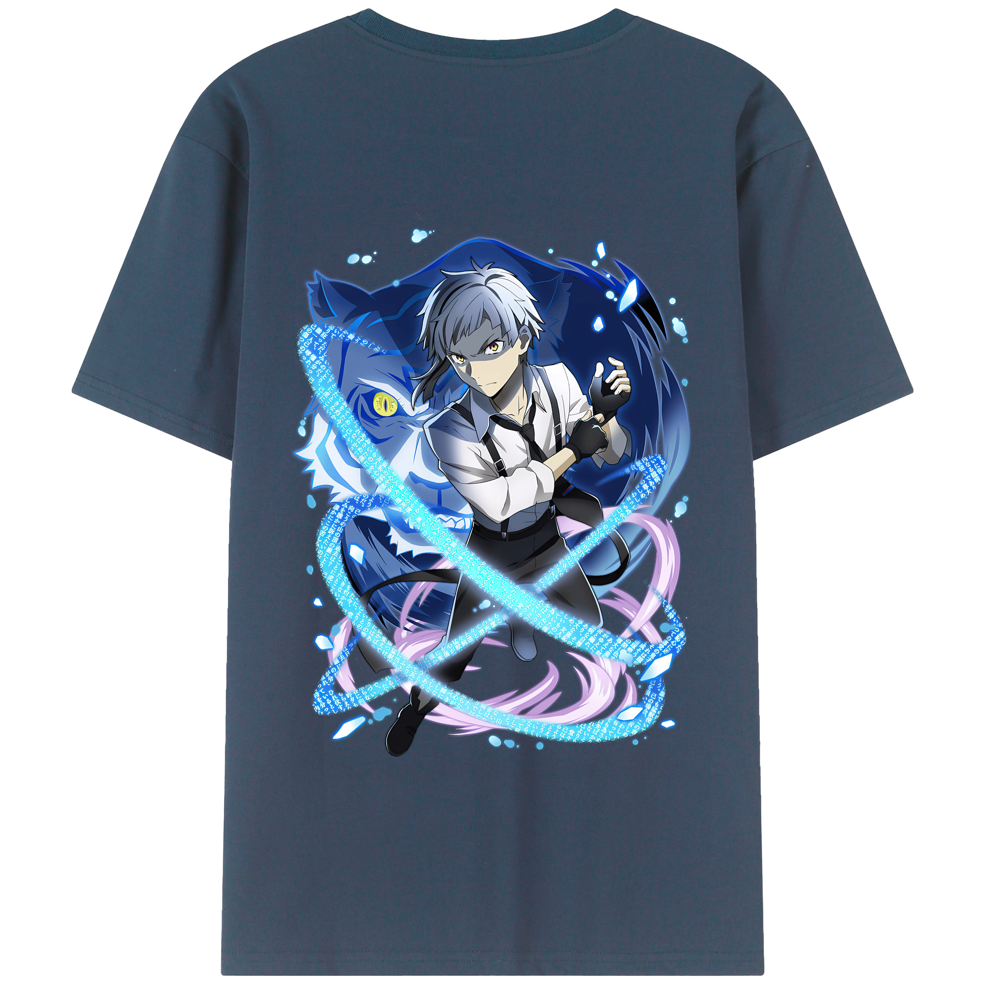 （画像用） 文豪ストレイドッグス Bungo Stray Dogs 綿100％半袖Tシャツ（背面プリント）
