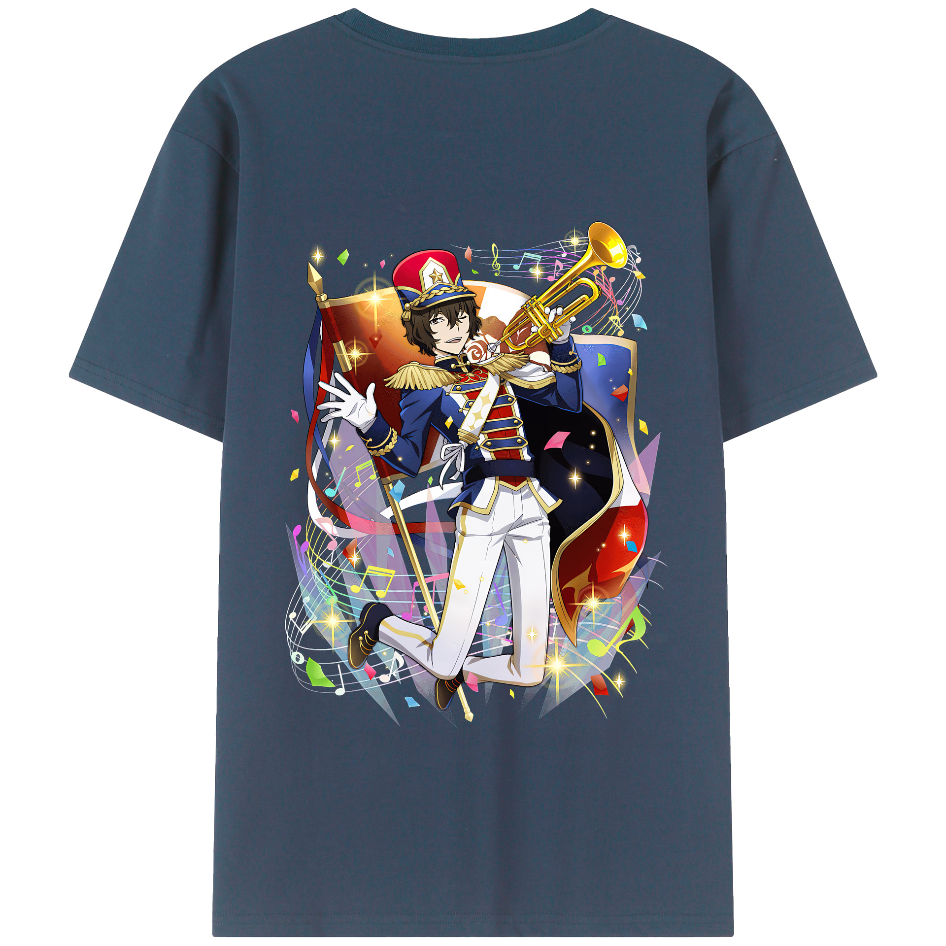 （画像用） 文豪ストレイドッグス Bungo Stray Dogs 綿100％半袖Tシャツ（背面プリント）