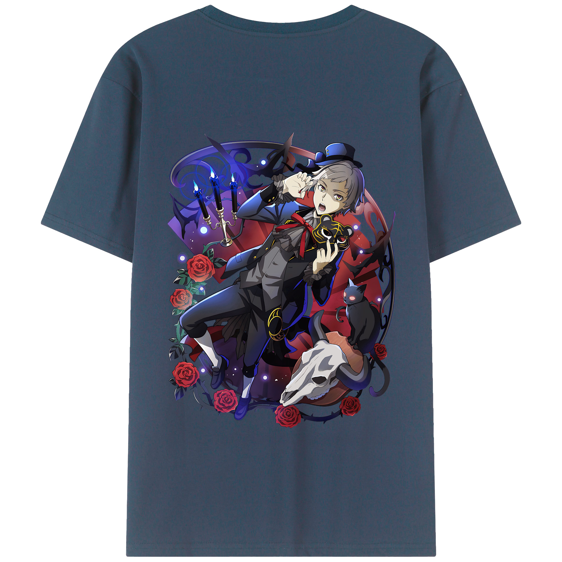 （画像用） 文豪ストレイドッグス Bungo Stray Dogs 綿100％半袖Tシャツ（背面プリント）