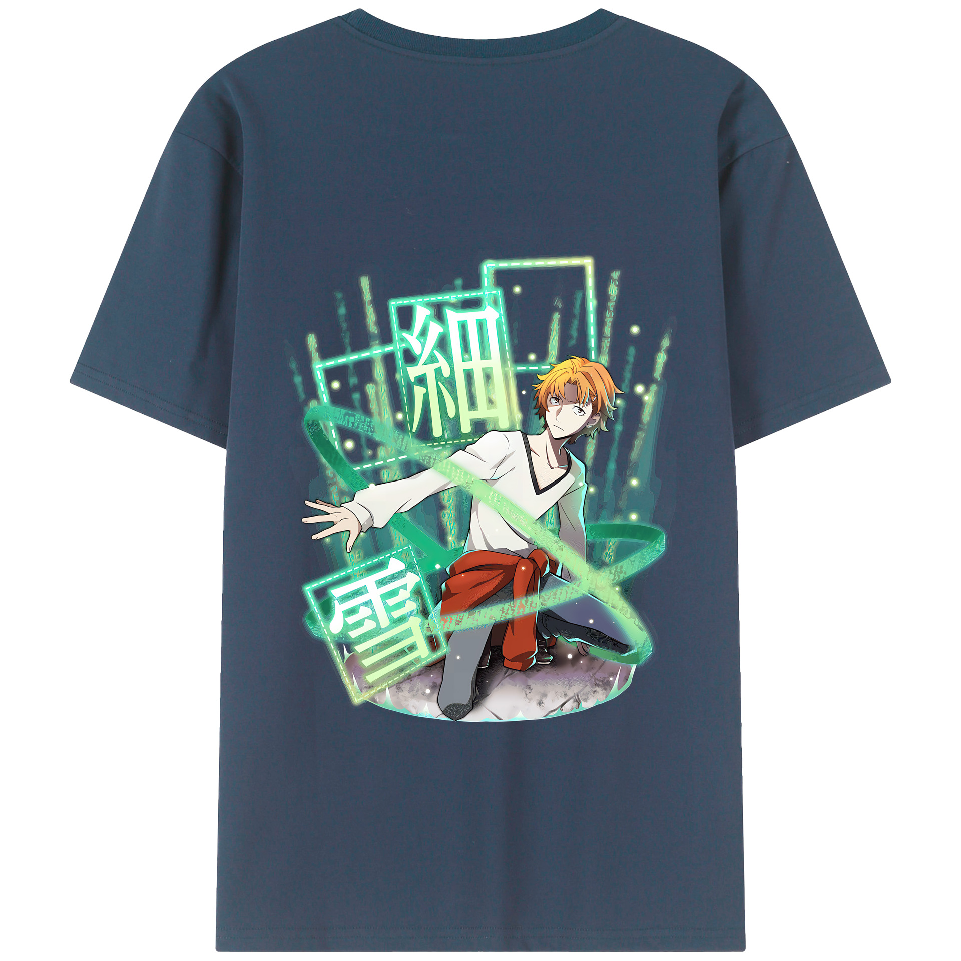 （画像用） 文豪ストレイドッグス Bungo Stray Dogs 綿100％半袖Tシャツ（背面プリント）