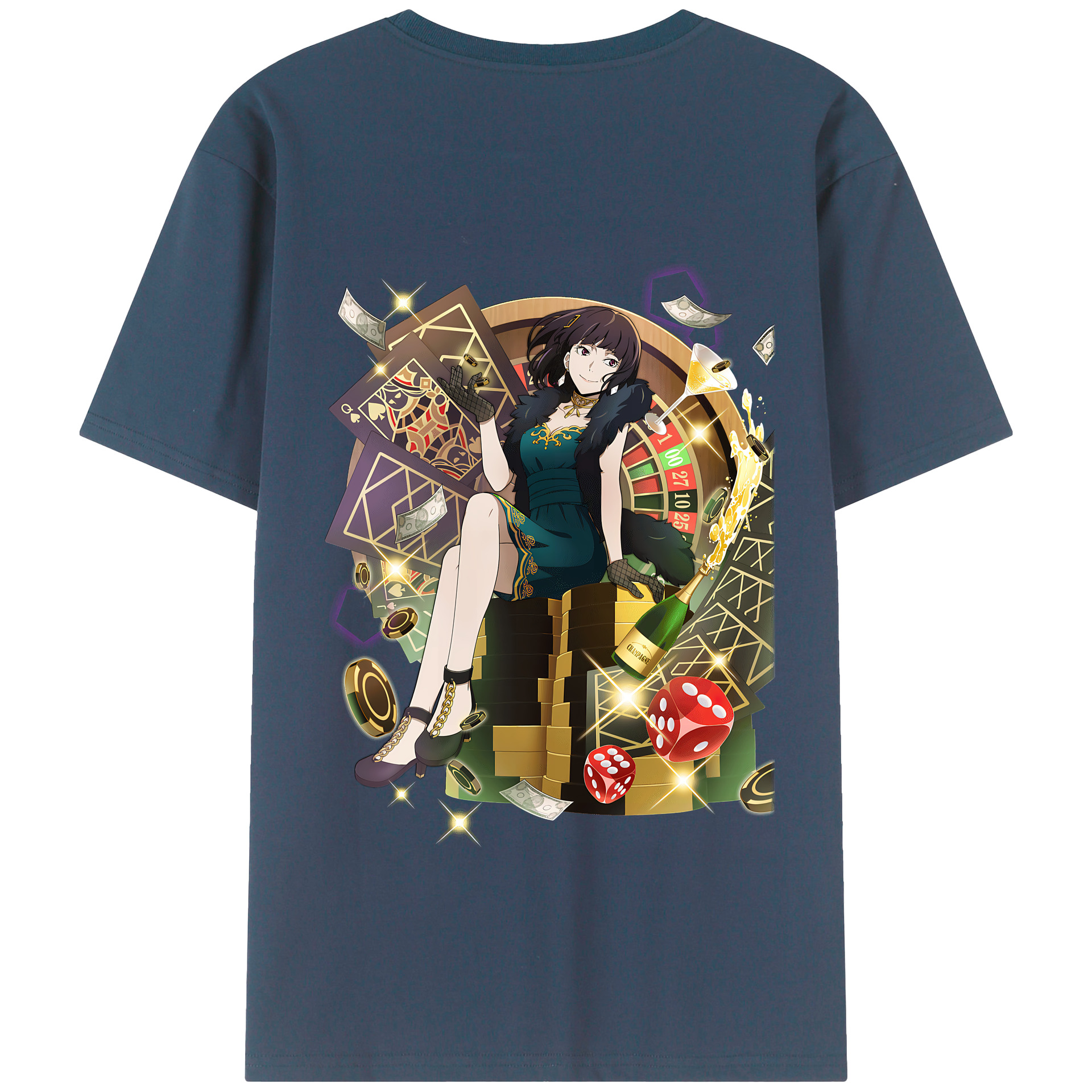 （画像用） 文豪ストレイドッグス Bungo Stray Dogs 綿100％半袖Tシャツ（背面プリント）