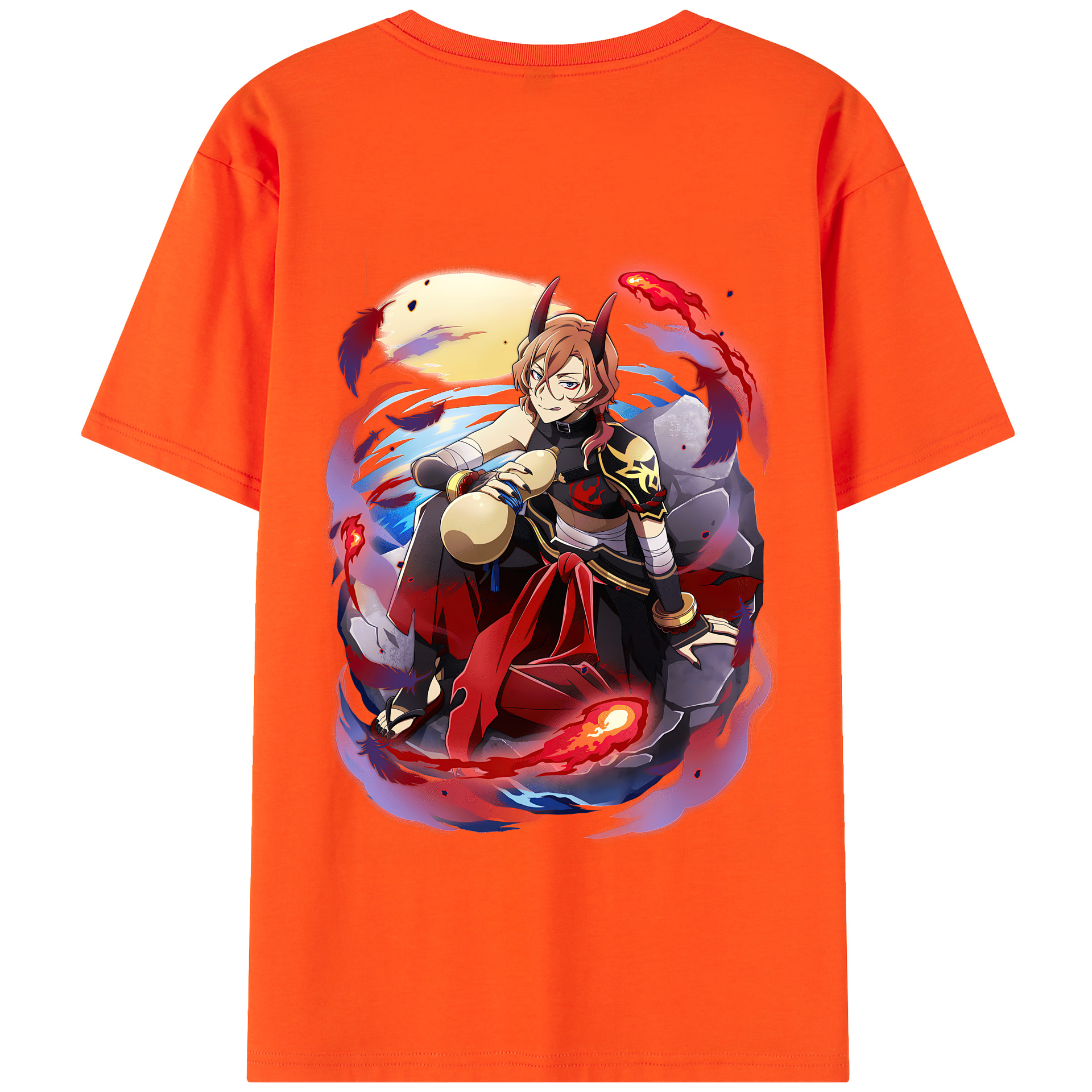 （画像用） 文豪ストレイドッグス Bungo Stray Dogs 綿100％半袖Tシャツ（背面プリント）