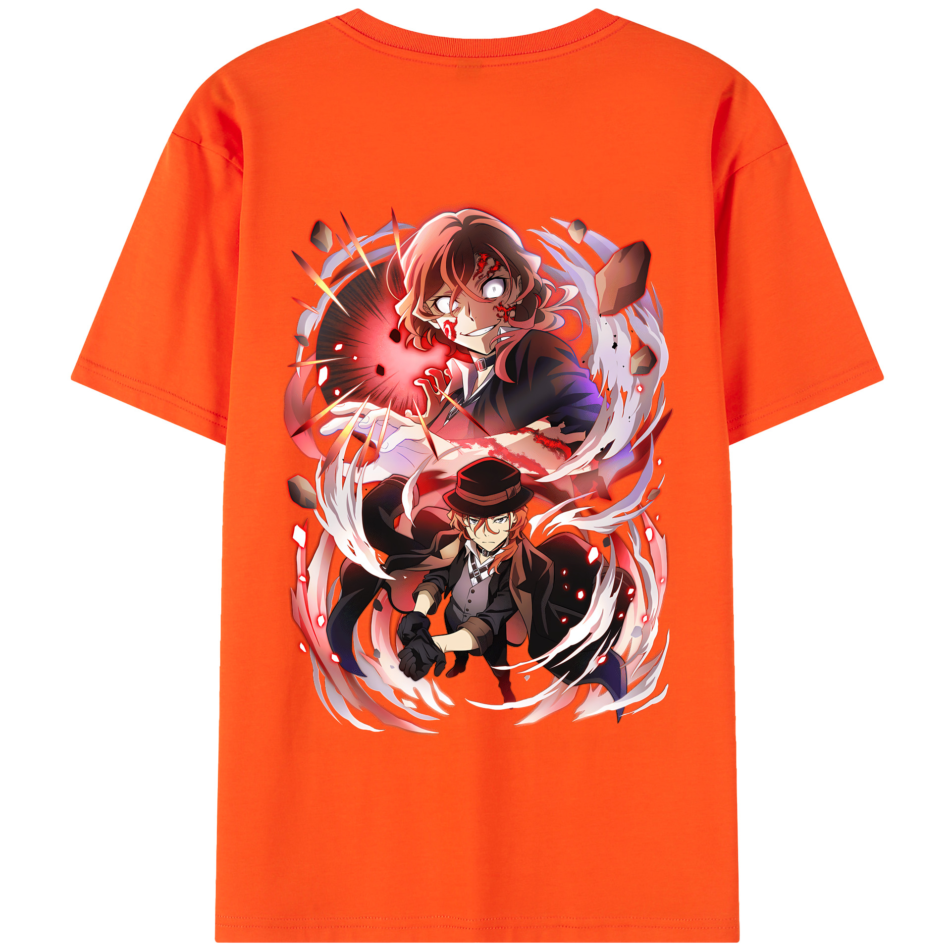 （画像用） 文豪ストレイドッグス Bungo Stray Dogs 綿100％半袖Tシャツ（背面プリント）