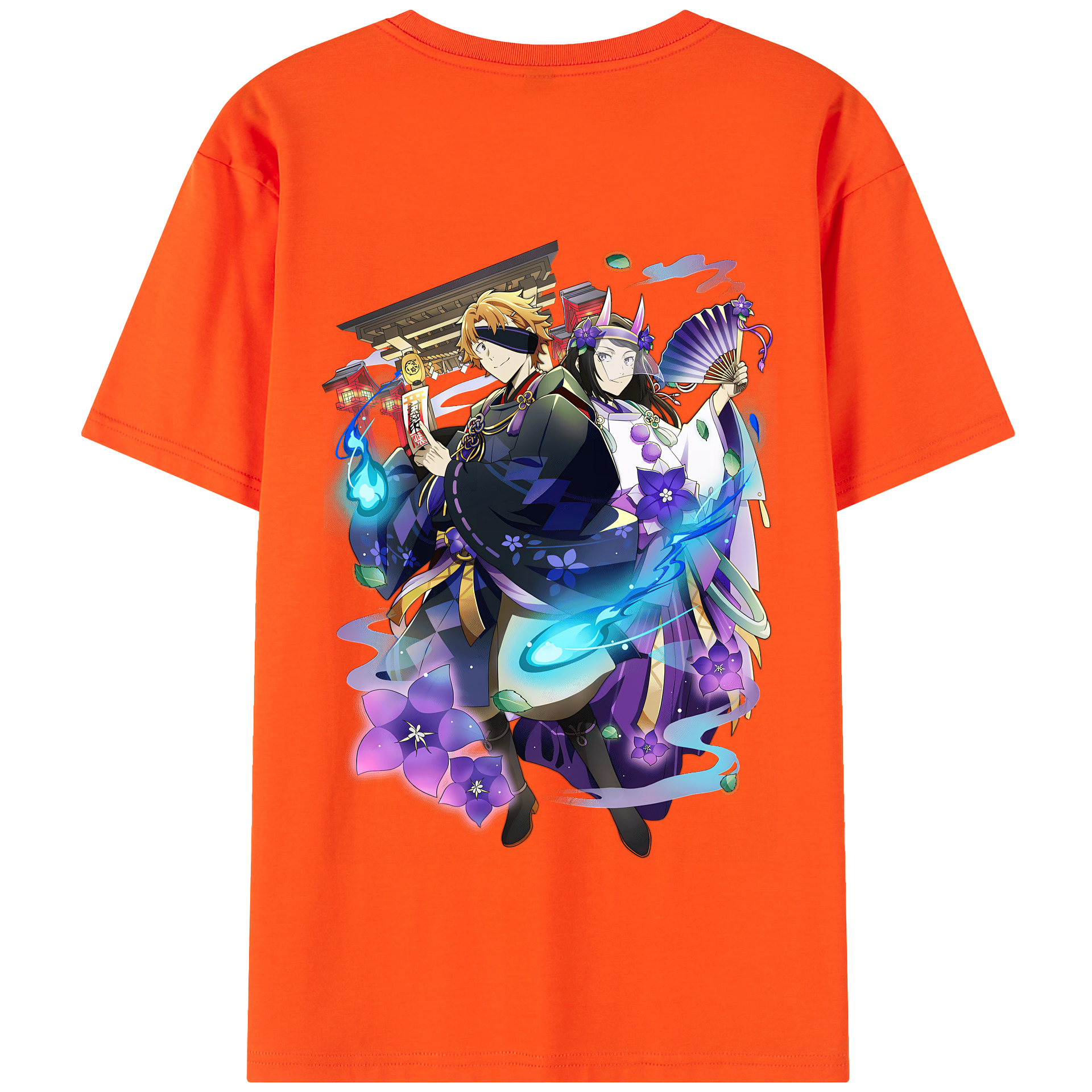 （画像用） 文豪ストレイドッグス Bungo Stray Dogs 綿100％半袖Tシャツ（背面プリント）