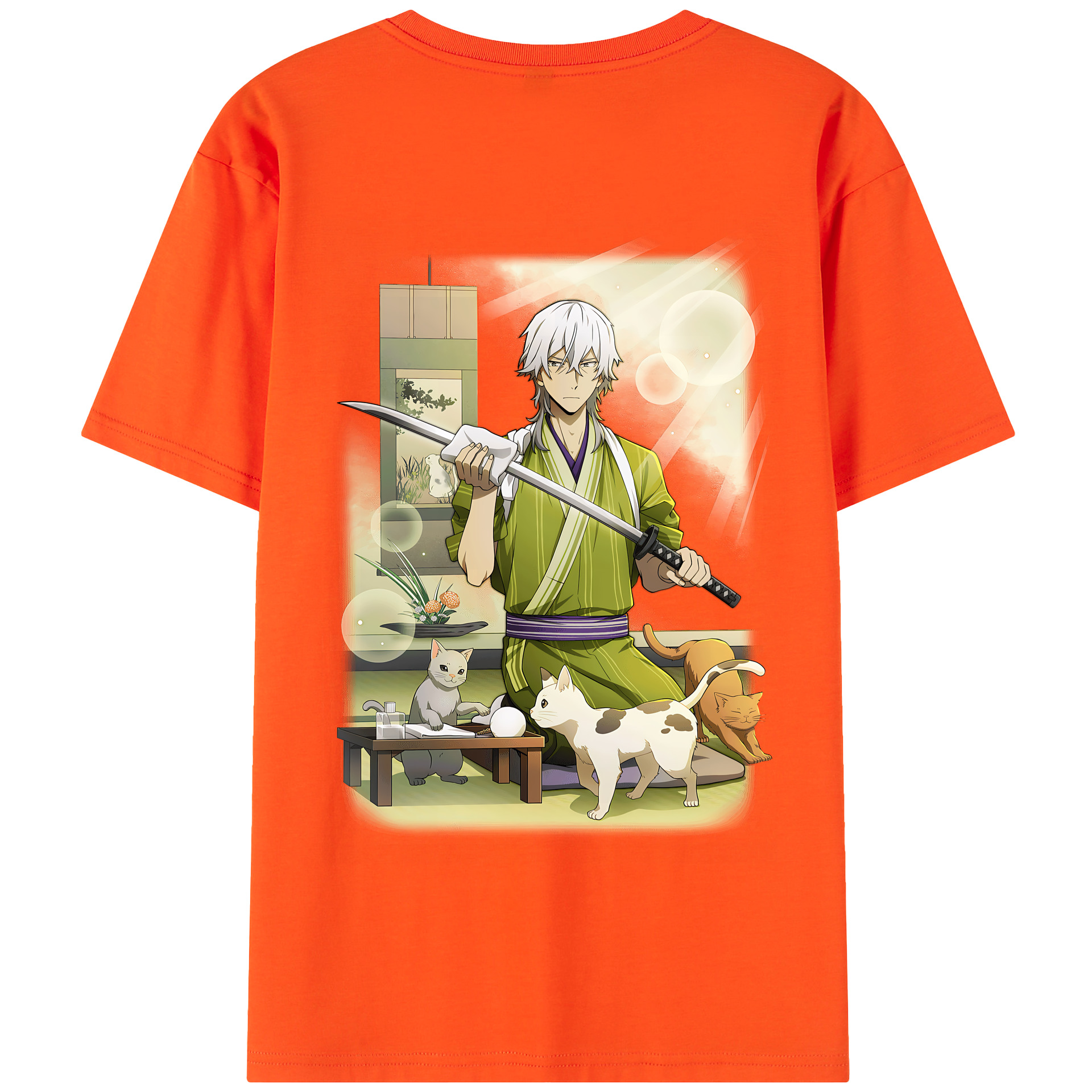 （画像用） 文豪ストレイドッグス Bungo Stray Dogs 綿100％半袖Tシャツ（背面プリント）