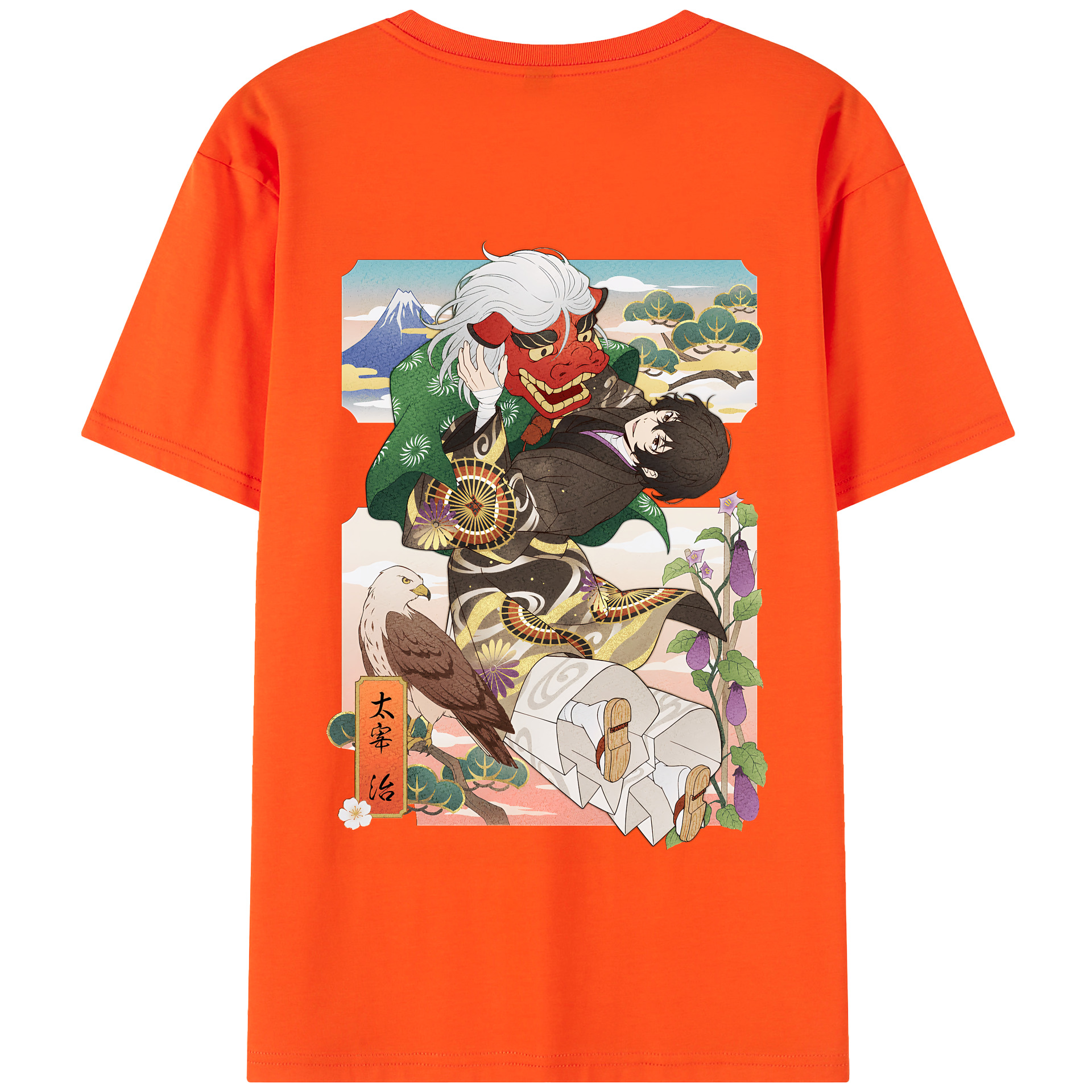 （画像用） 文豪ストレイドッグス Bungo Stray Dogs 綿100％半袖Tシャツ（背面プリント）