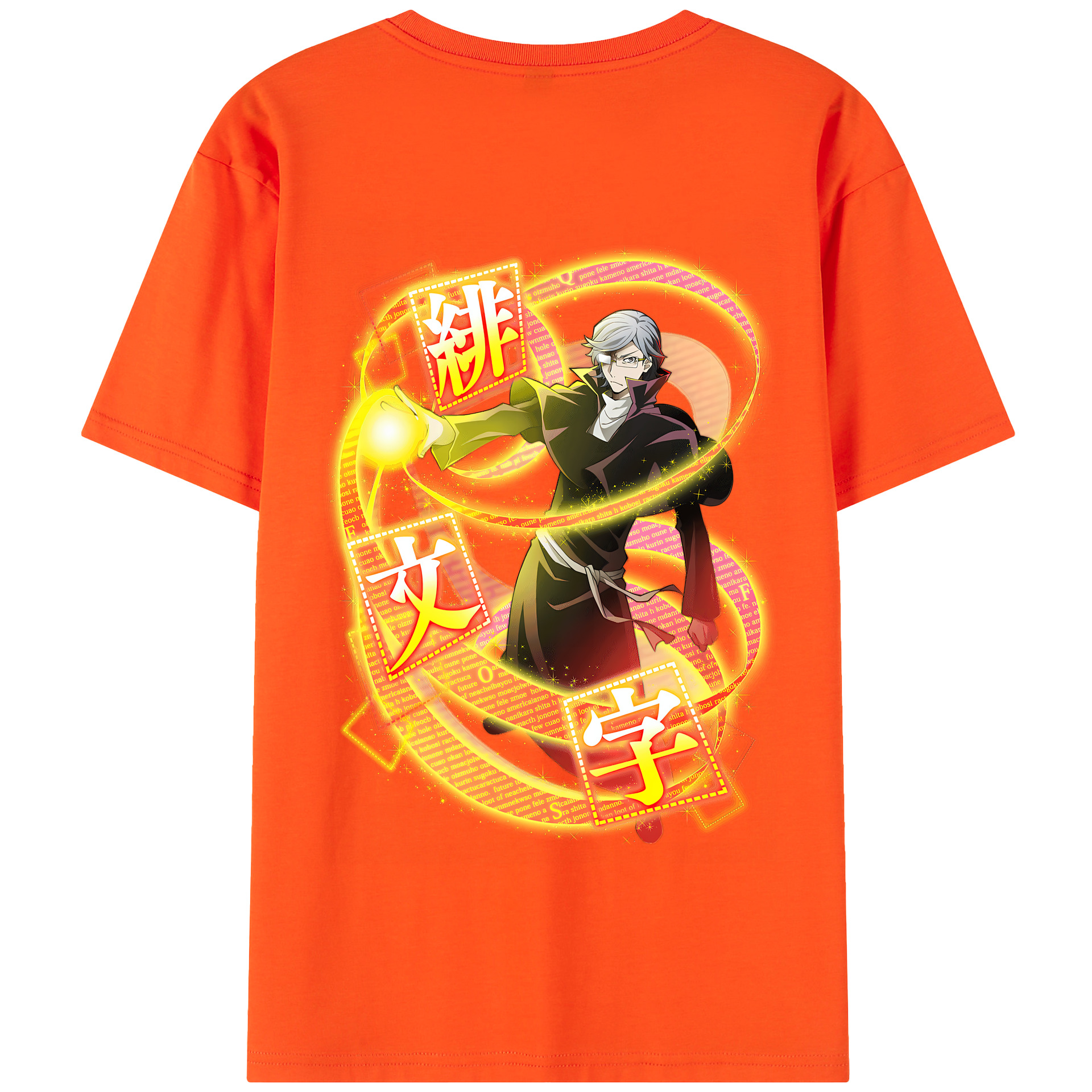 （画像用） 文豪ストレイドッグス Bungo Stray Dogs 綿100％半袖Tシャツ（背面プリント）