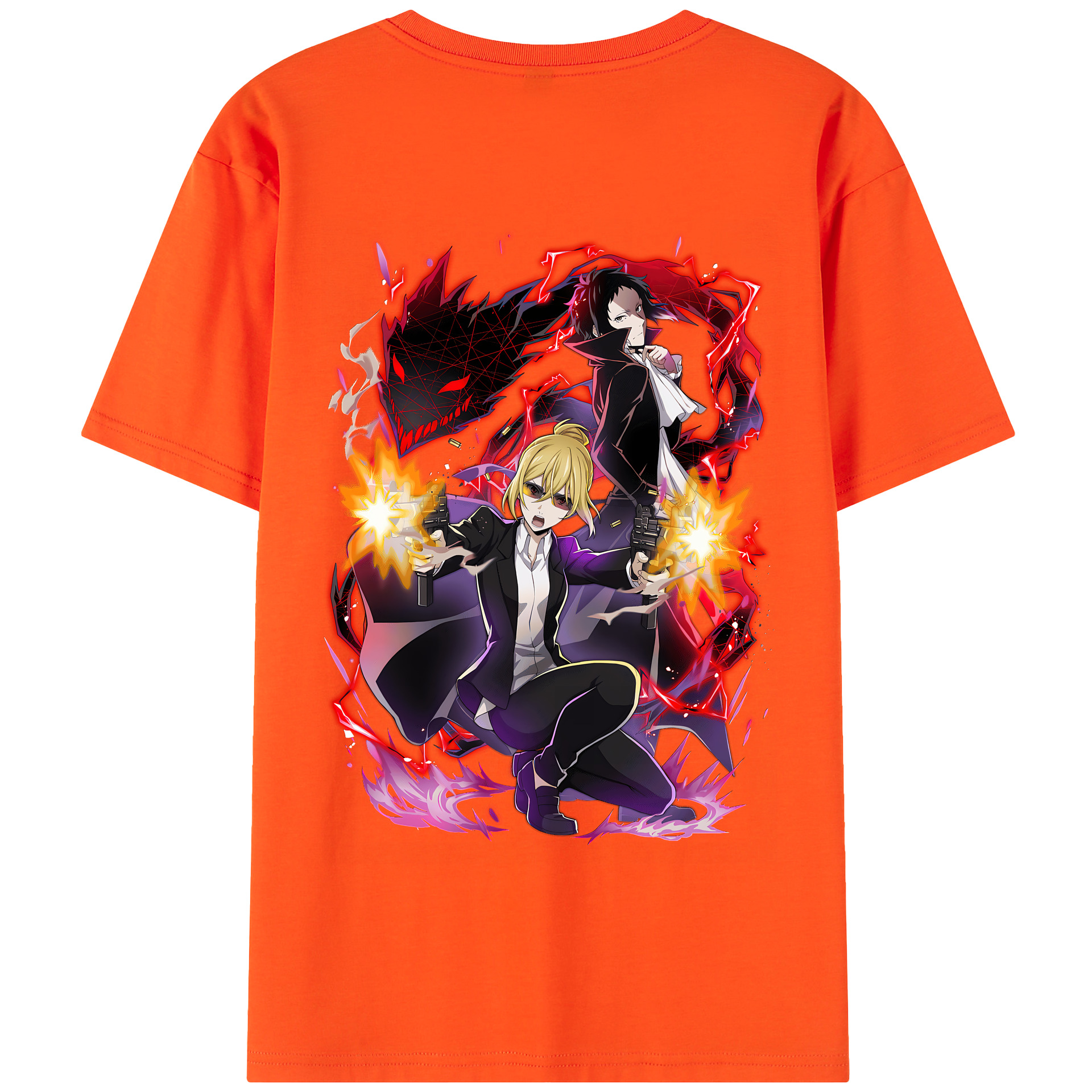 （画像用） 文豪ストレイドッグス Bungo Stray Dogs 綿100％半袖Tシャツ（背面プリント）
