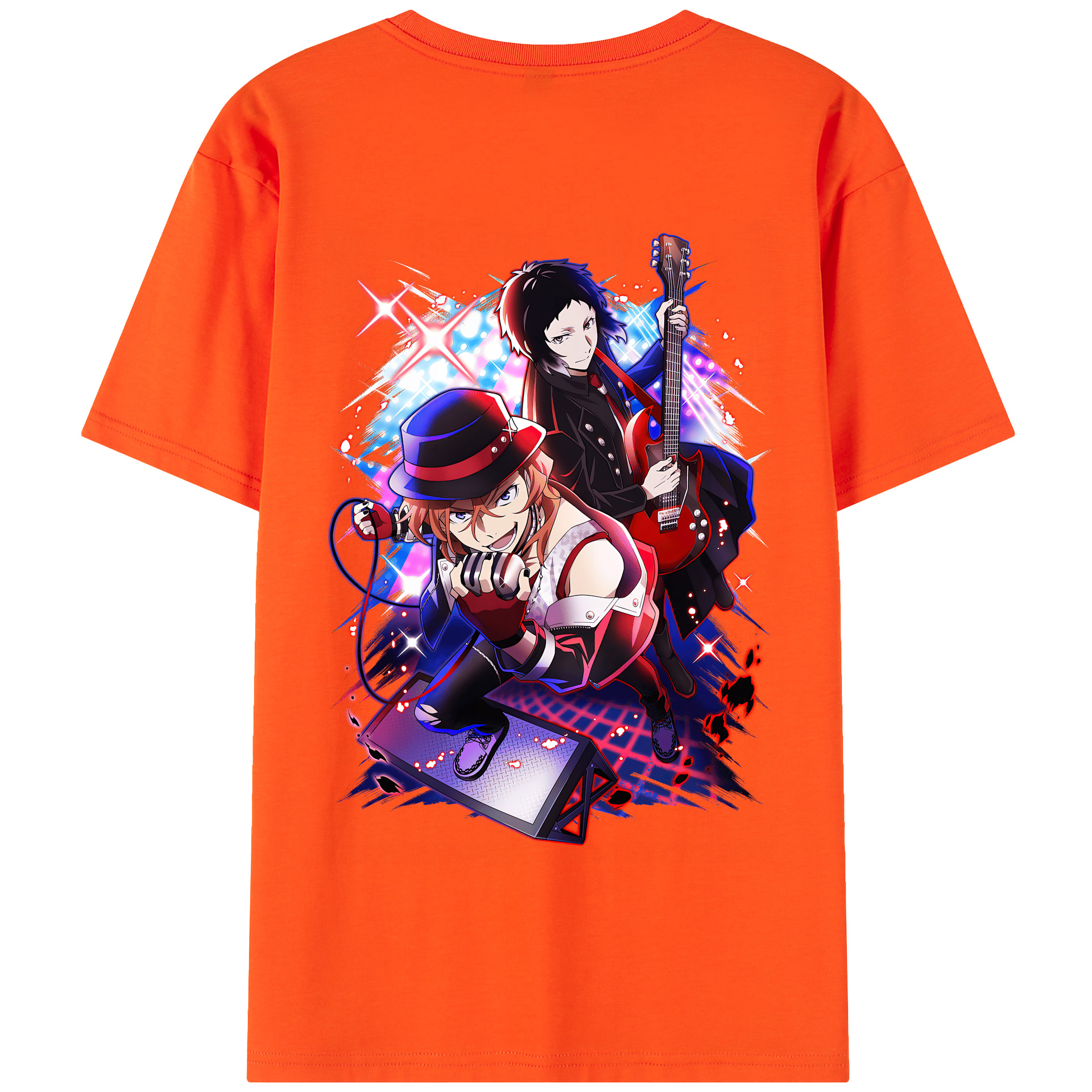 （画像用） 文豪ストレイドッグス Bungo Stray Dogs 綿100％半袖Tシャツ（背面プリント）