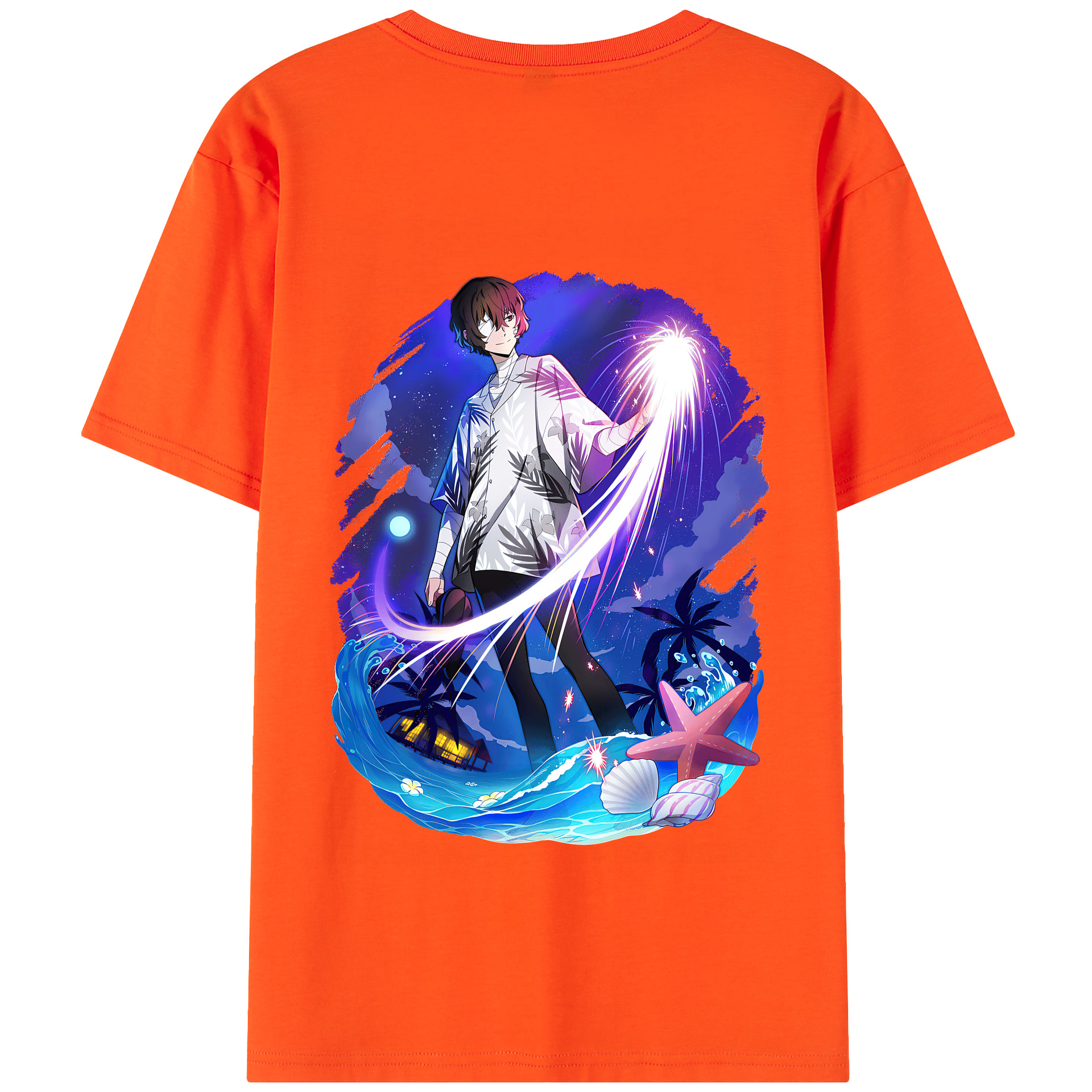 （画像用） 文豪ストレイドッグス Bungo Stray Dogs 綿100％半袖Tシャツ（背面プリント）