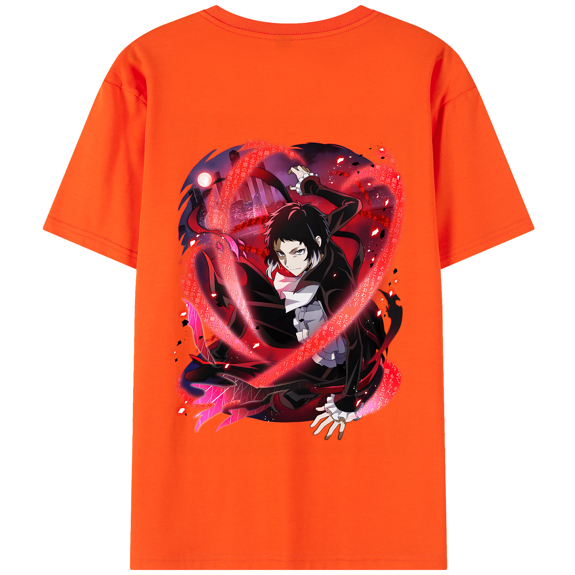 （画像用） 文豪ストレイドッグス Bungo Stray Dogs 綿100％半袖Tシャツ（背面プリント）
