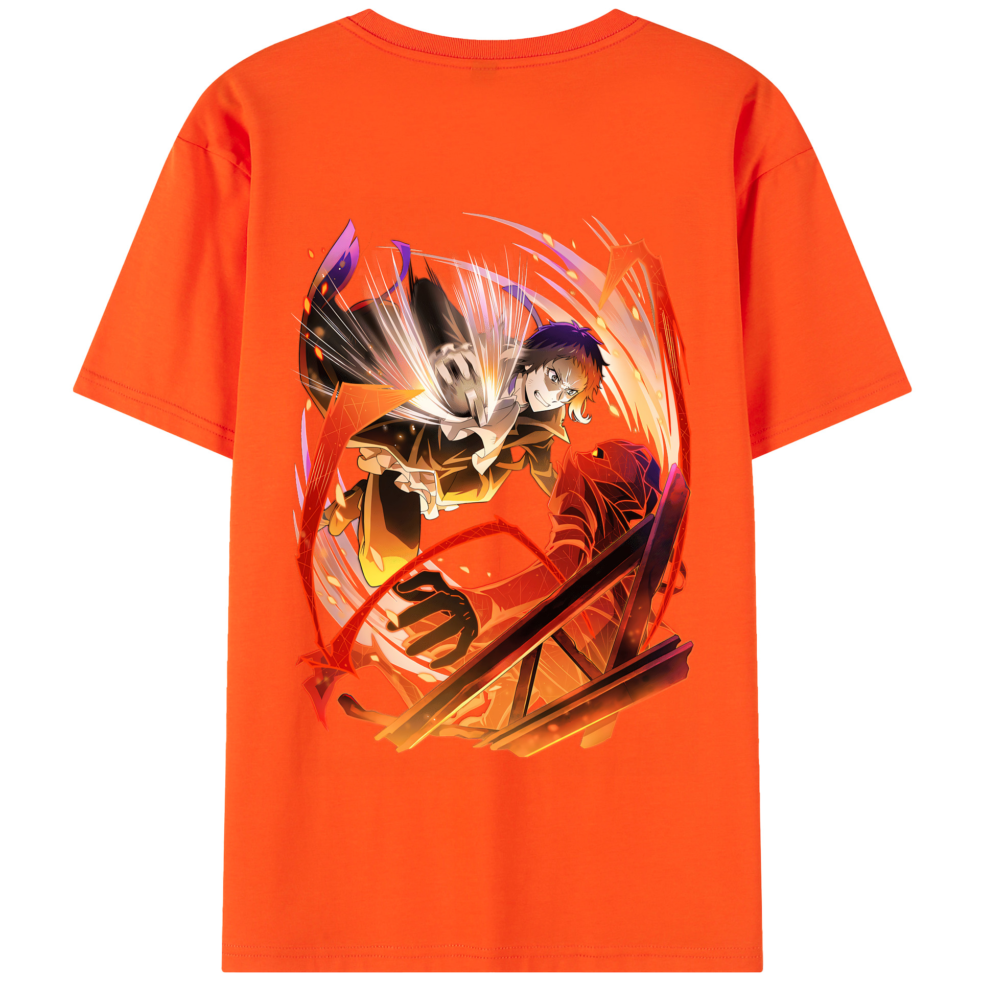 （画像用） 文豪ストレイドッグス Bungo Stray Dogs 綿100％半袖Tシャツ（背面プリント）