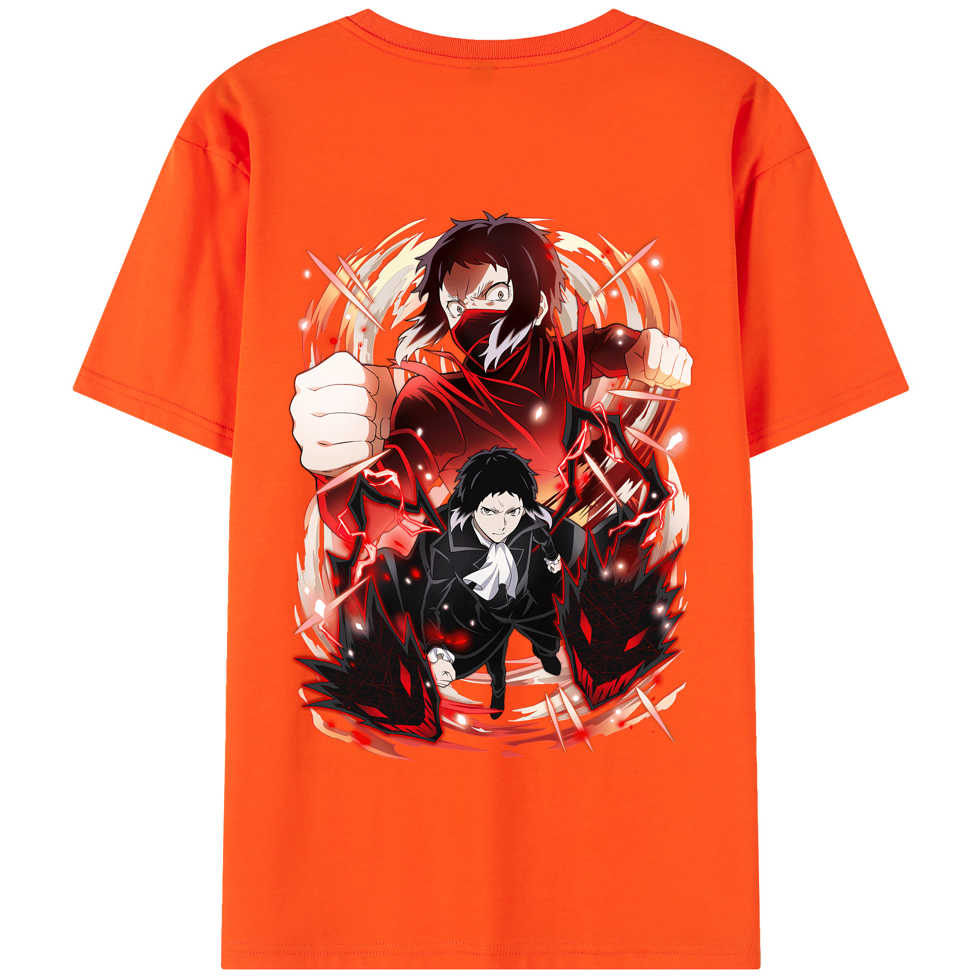 （画像用） 文豪ストレイドッグス Bungo Stray Dogs 綿100％半袖Tシャツ（背面プリント）
