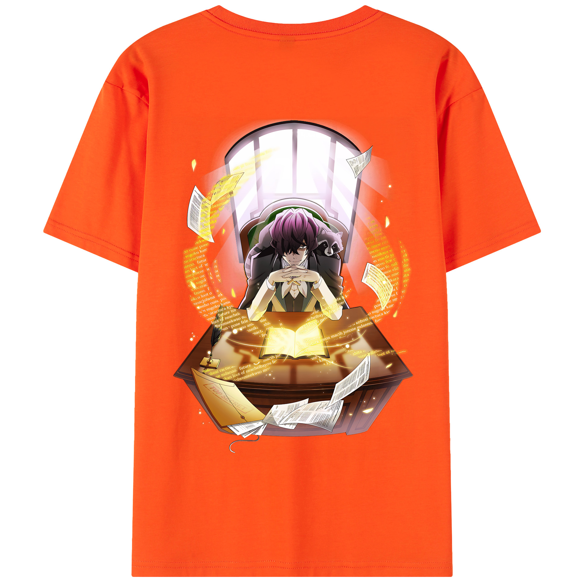 （画像用） 文豪ストレイドッグス Bungo Stray Dogs 綿100％半袖Tシャツ（背面プリント）