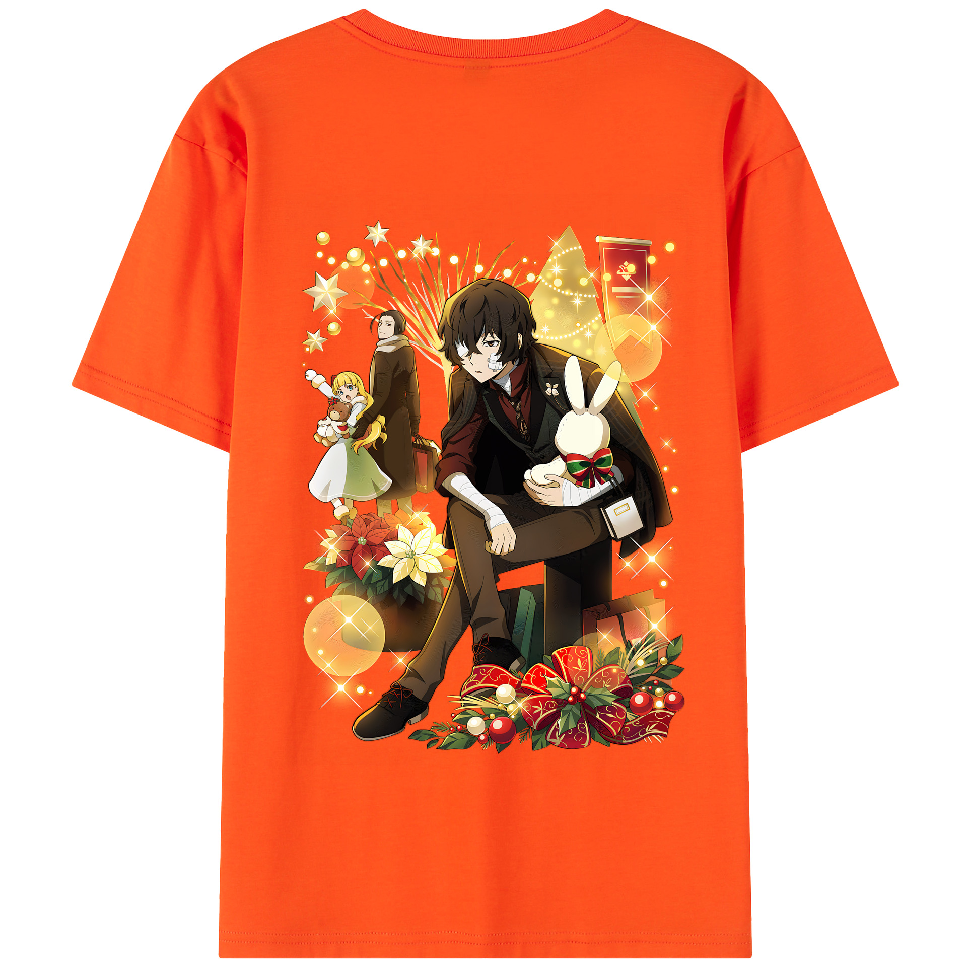 （画像用） 文豪ストレイドッグス Bungo Stray Dogs 綿100％半袖Tシャツ（背面プリント）