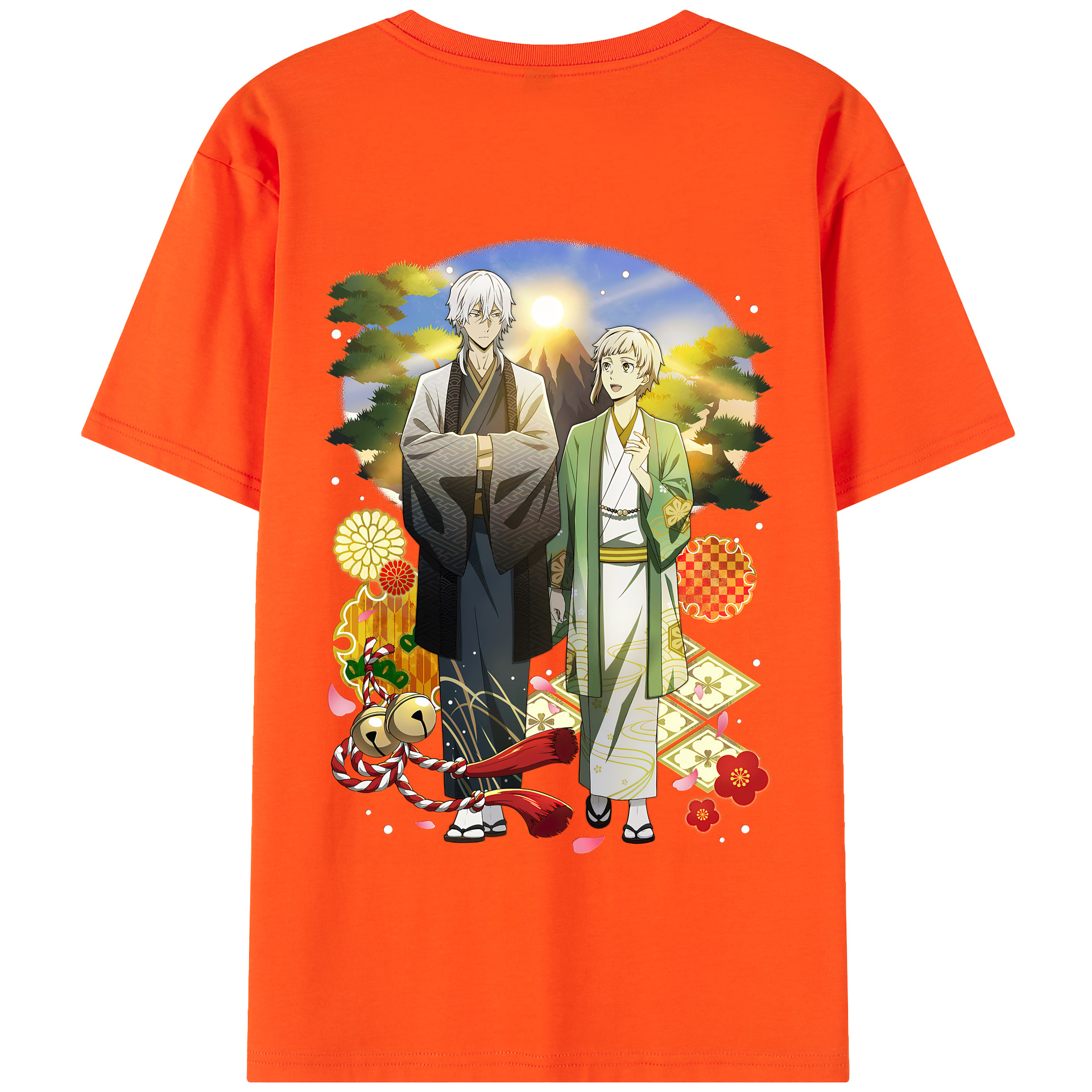 （画像用） 文豪ストレイドッグス Bungo Stray Dogs 綿100％半袖Tシャツ（背面プリント）