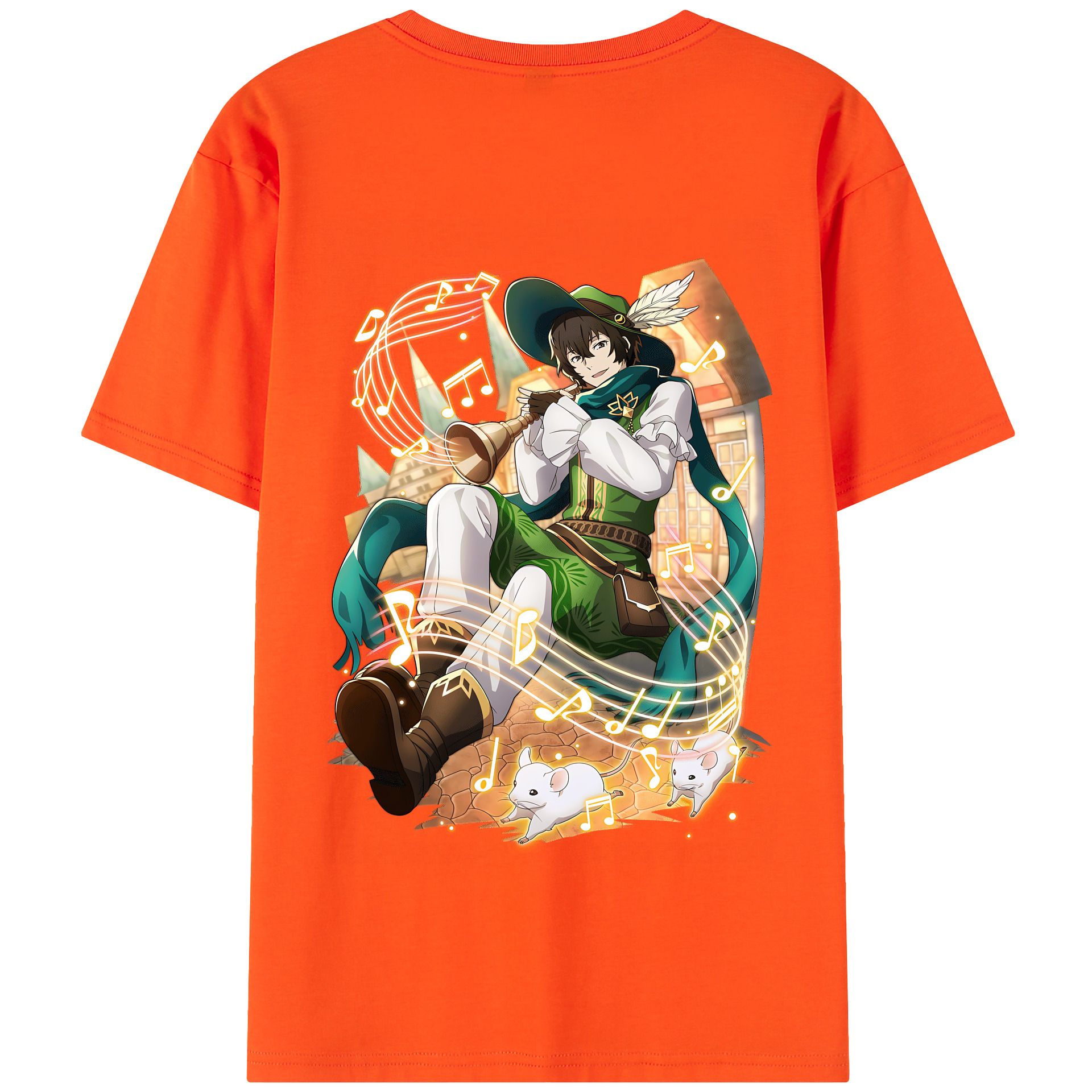 （画像用） 文豪ストレイドッグス Bungo Stray Dogs 綿100％半袖Tシャツ（背面プリント）