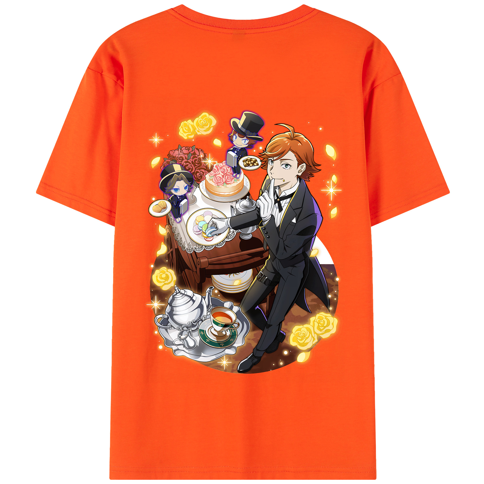 （画像用） 文豪ストレイドッグス Bungo Stray Dogs 綿100％半袖Tシャツ（背面プリント）
