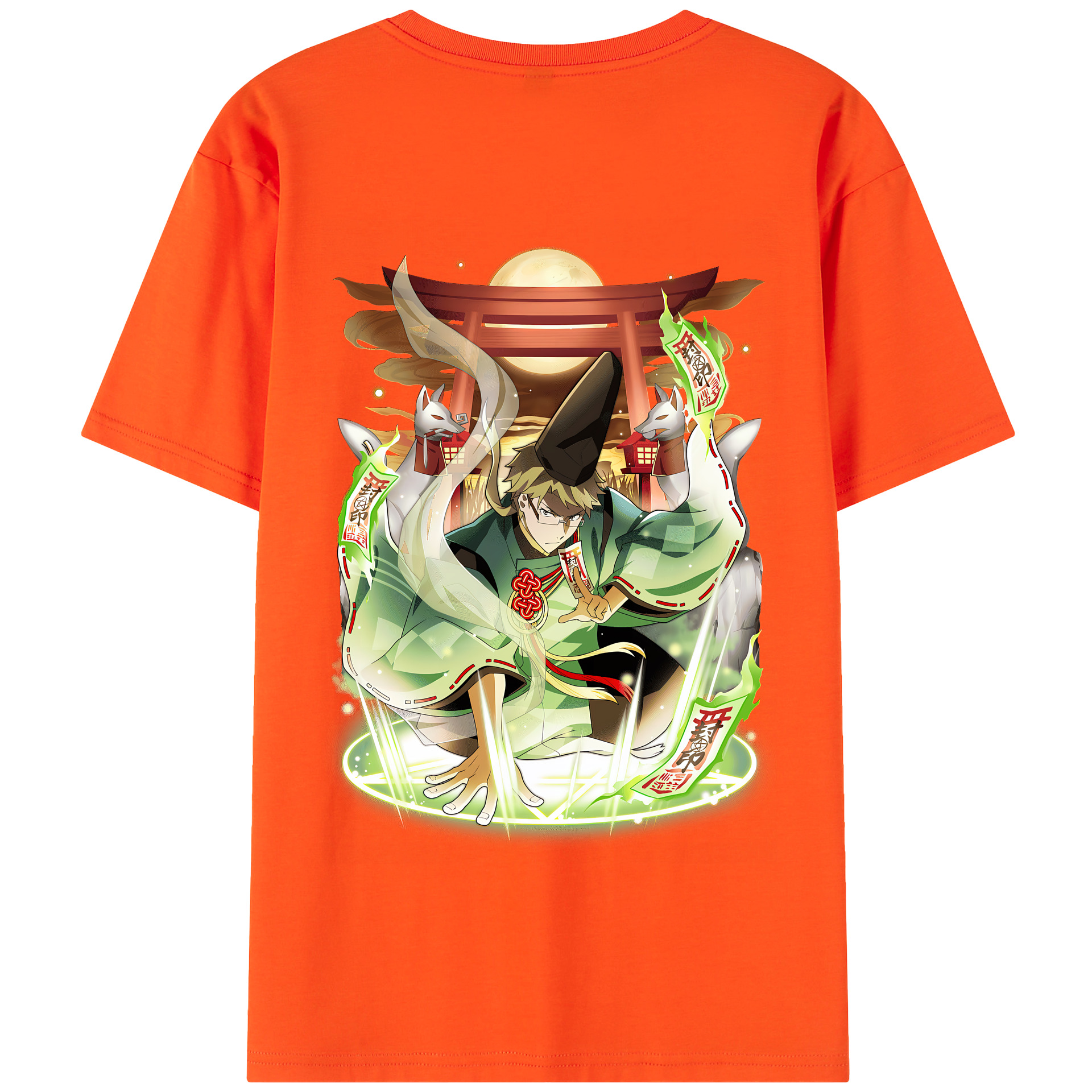 （画像用） 文豪ストレイドッグス Bungo Stray Dogs 綿100％半袖Tシャツ（背面プリント）