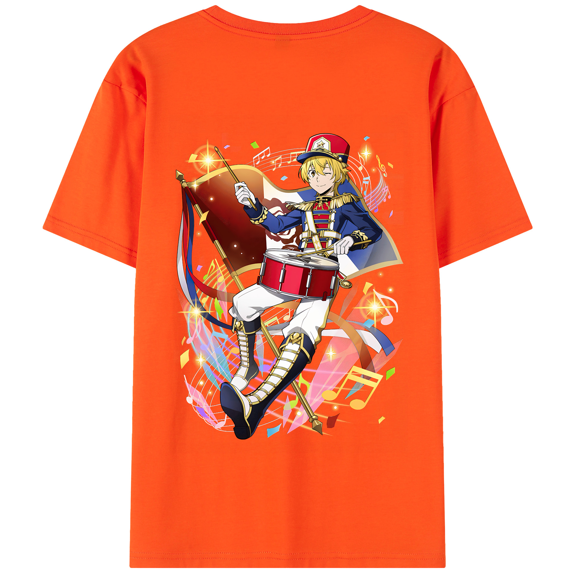 （画像用） 文豪ストレイドッグス Bungo Stray Dogs 綿100％半袖Tシャツ（背面プリント）