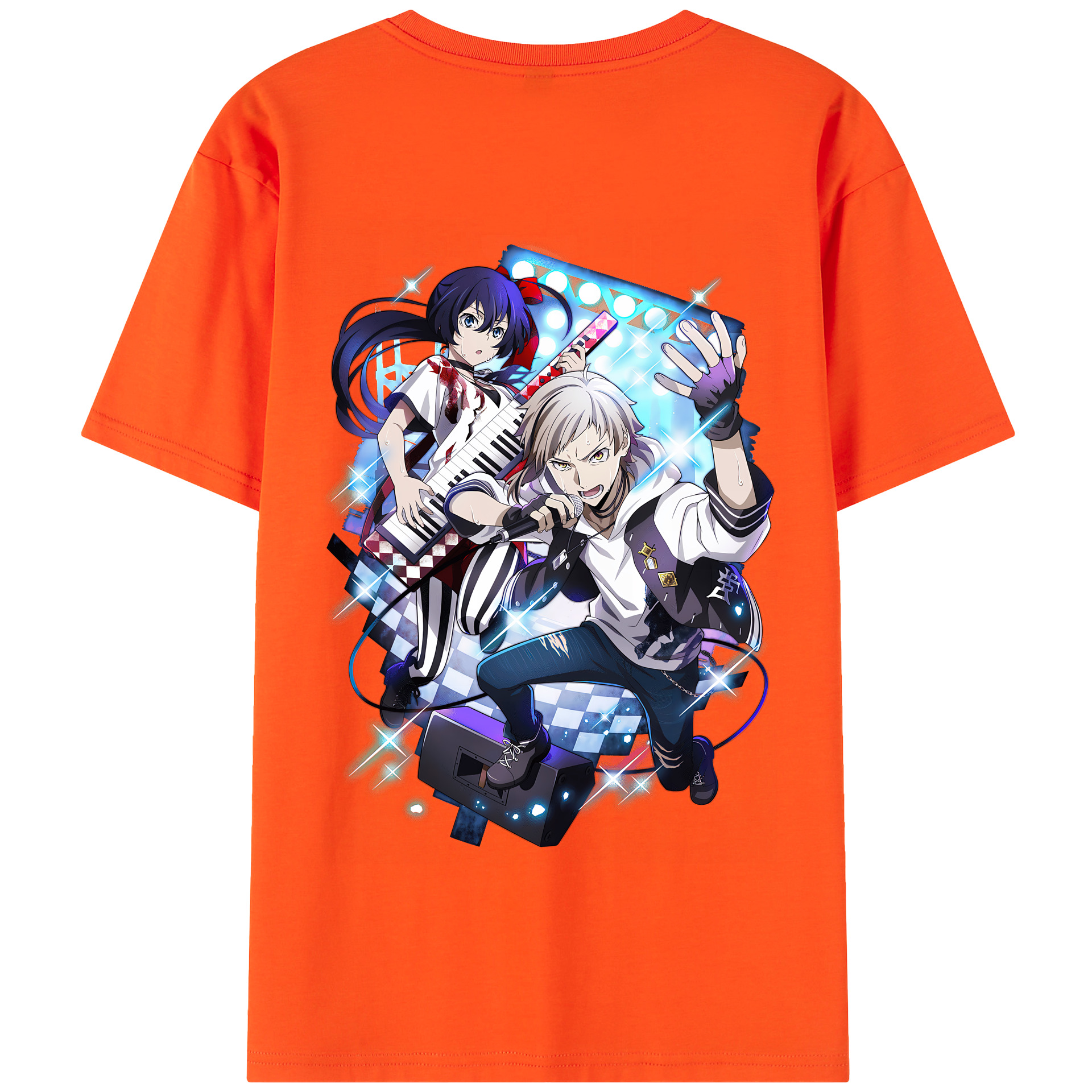 （画像用） 文豪ストレイドッグス Bungo Stray Dogs 綿100％半袖Tシャツ（背面プリント）
