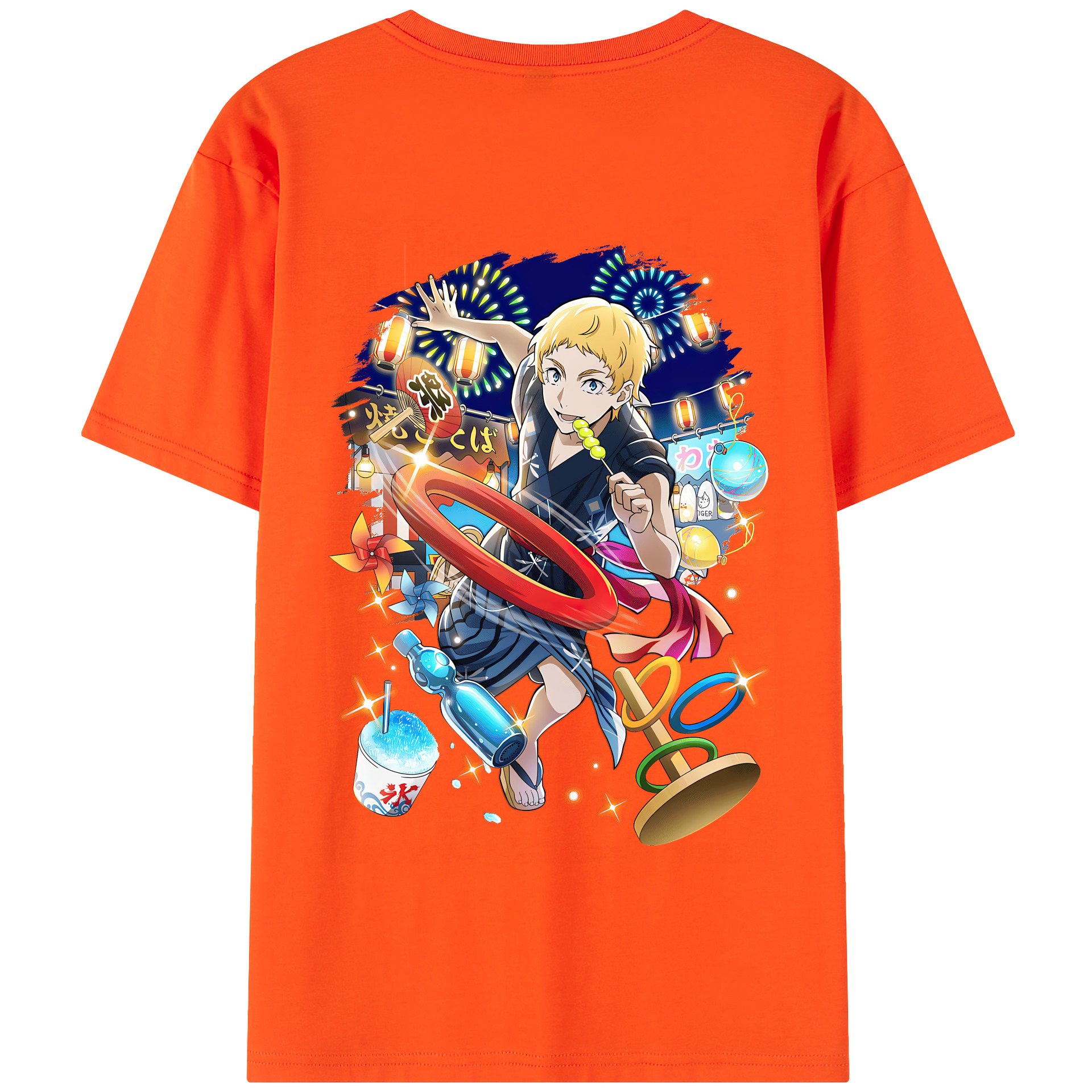 （画像用） 文豪ストレイドッグス Bungo Stray Dogs 綿100％半袖Tシャツ（背面プリント）