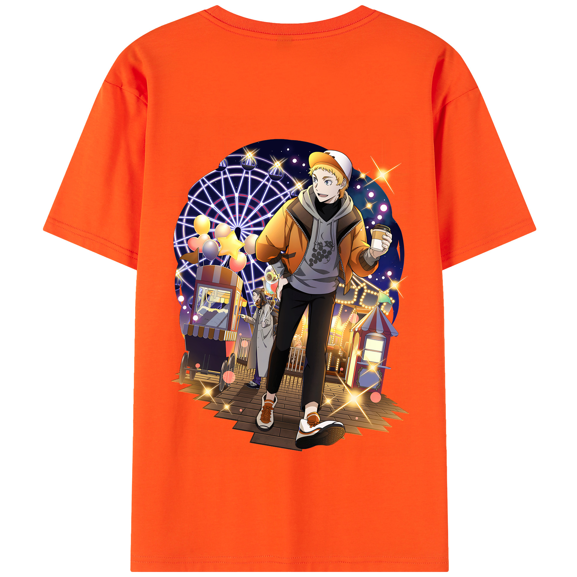 （画像用） 文豪ストレイドッグス Bungo Stray Dogs 綿100％半袖Tシャツ（背面プリント）