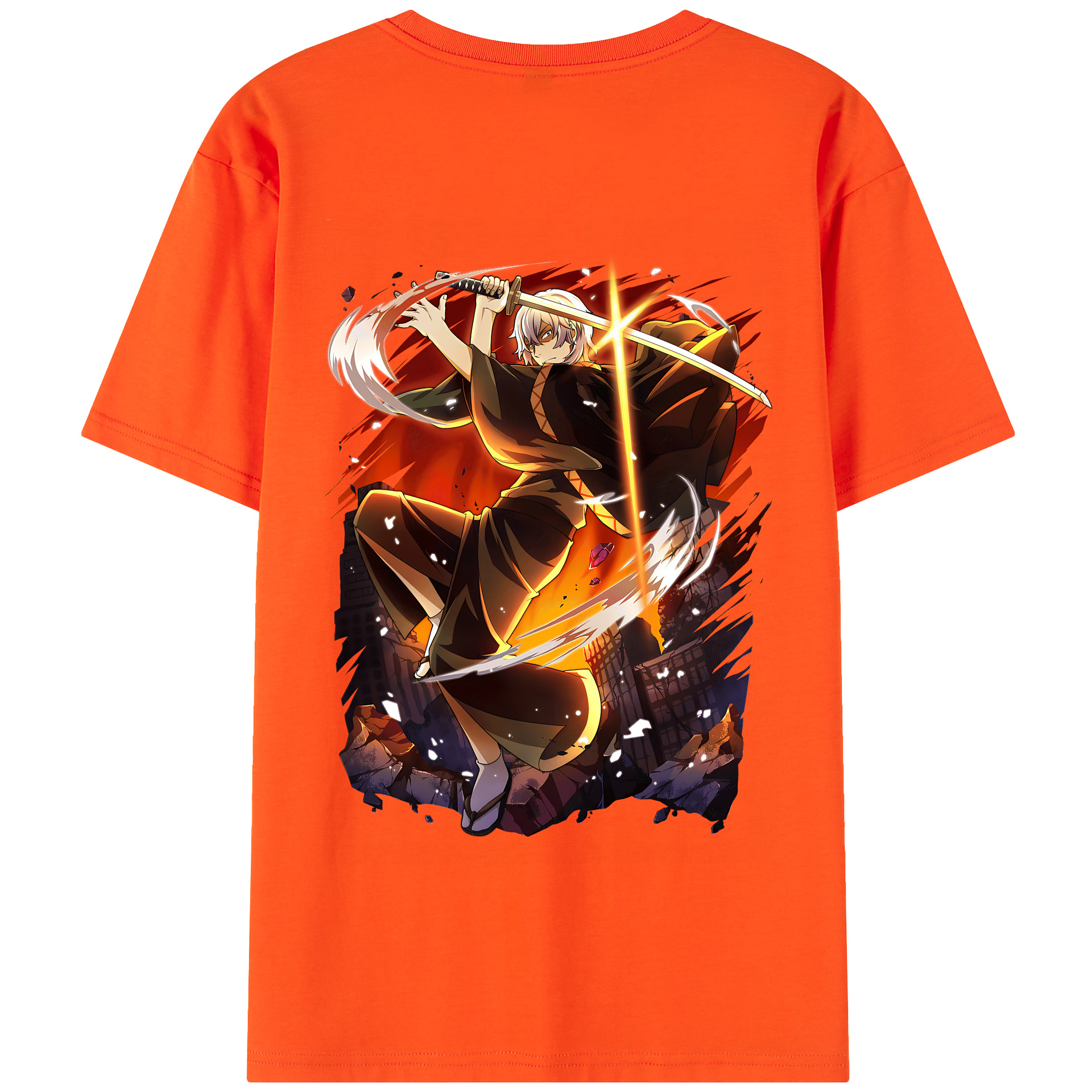 （画像用） 文豪ストレイドッグス Bungo Stray Dogs 綿100％半袖Tシャツ（背面プリント）