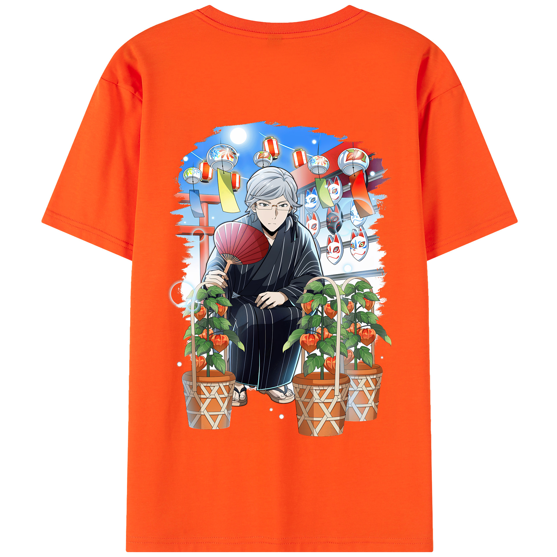 （画像用） 文豪ストレイドッグス Bungo Stray Dogs 綿100％半袖Tシャツ（背面プリント）