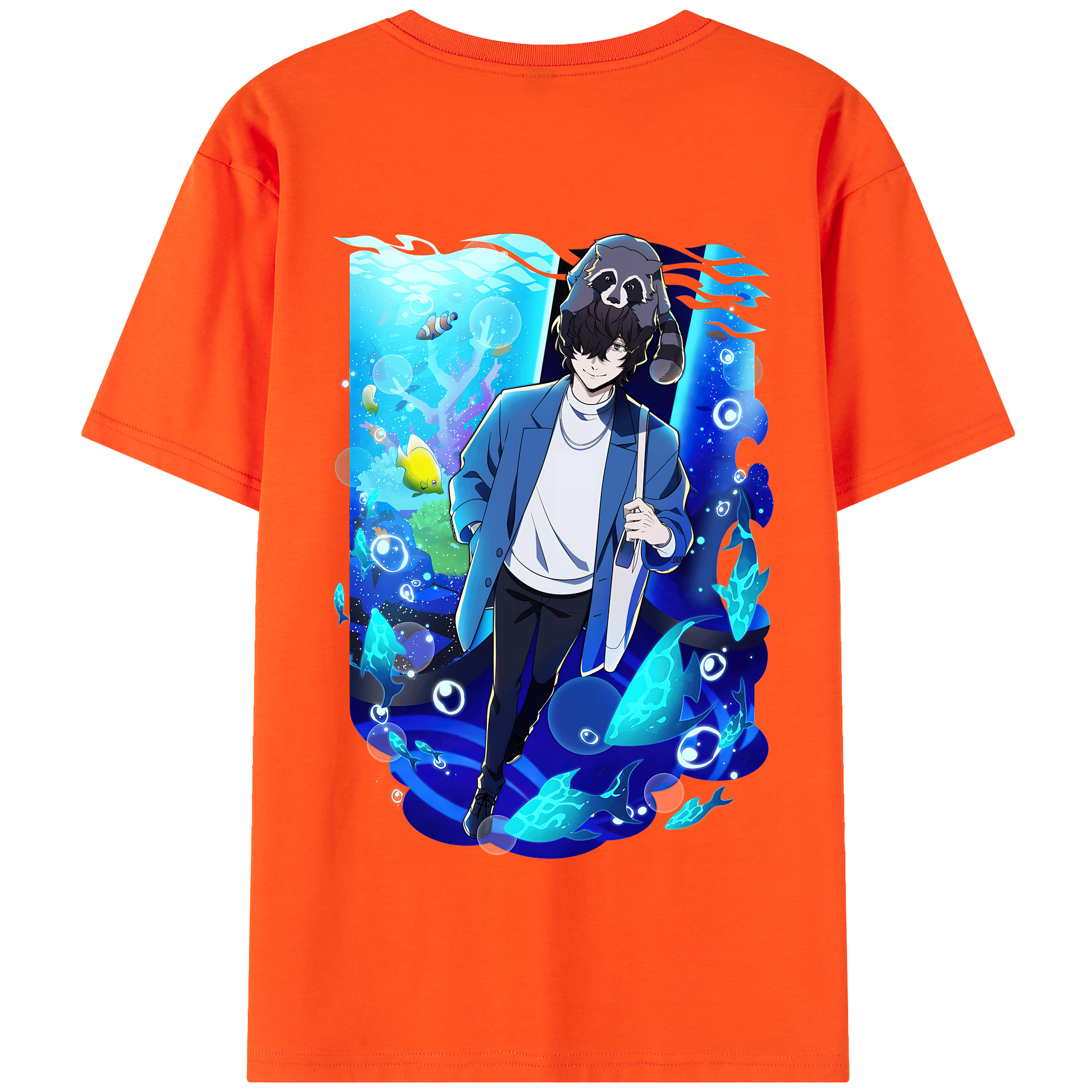 （画像用） 文豪ストレイドッグス Bungo Stray Dogs 綿100％半袖Tシャツ（背面プリント）