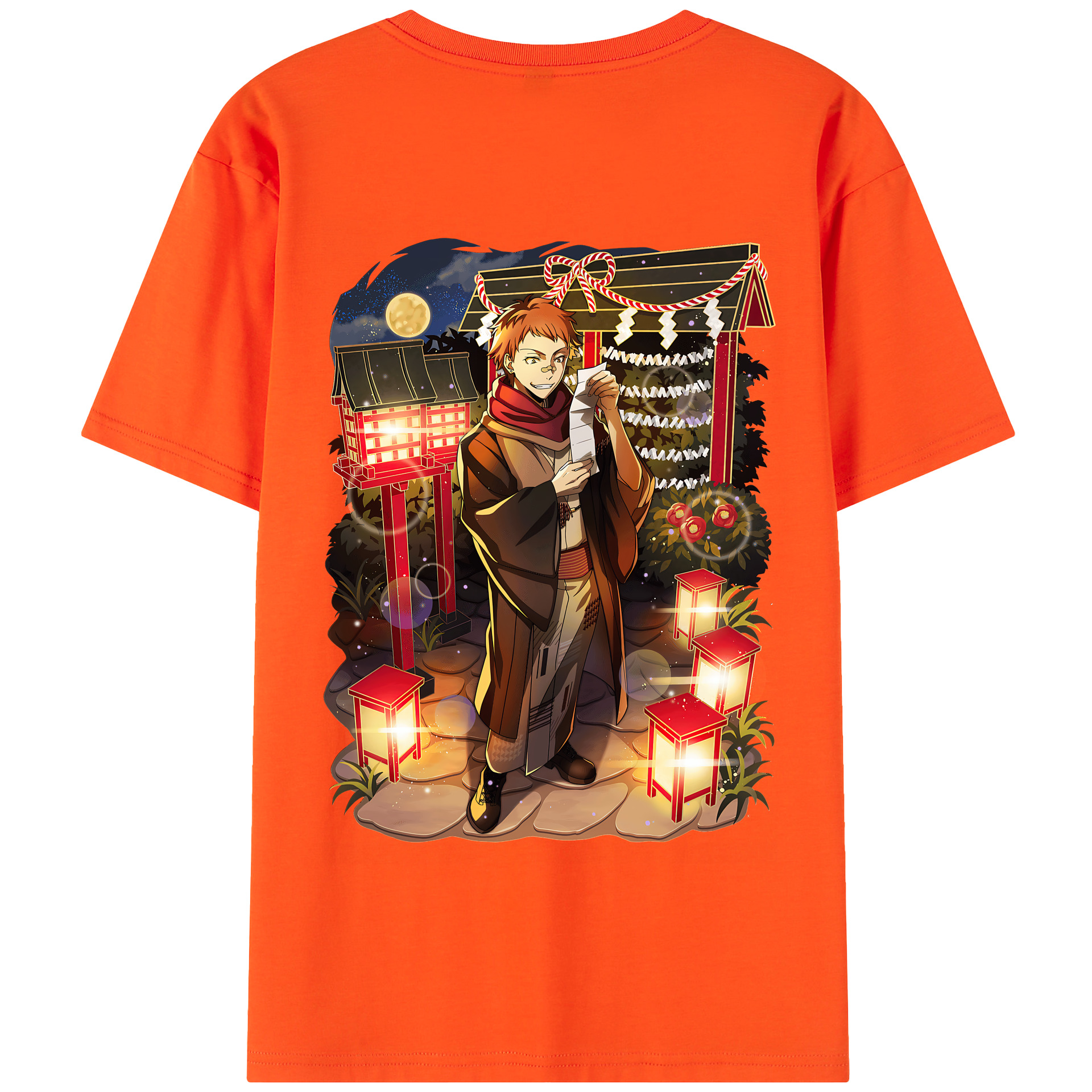 （画像用） 文豪ストレイドッグス Bungo Stray Dogs 綿100％半袖Tシャツ（背面プリント）