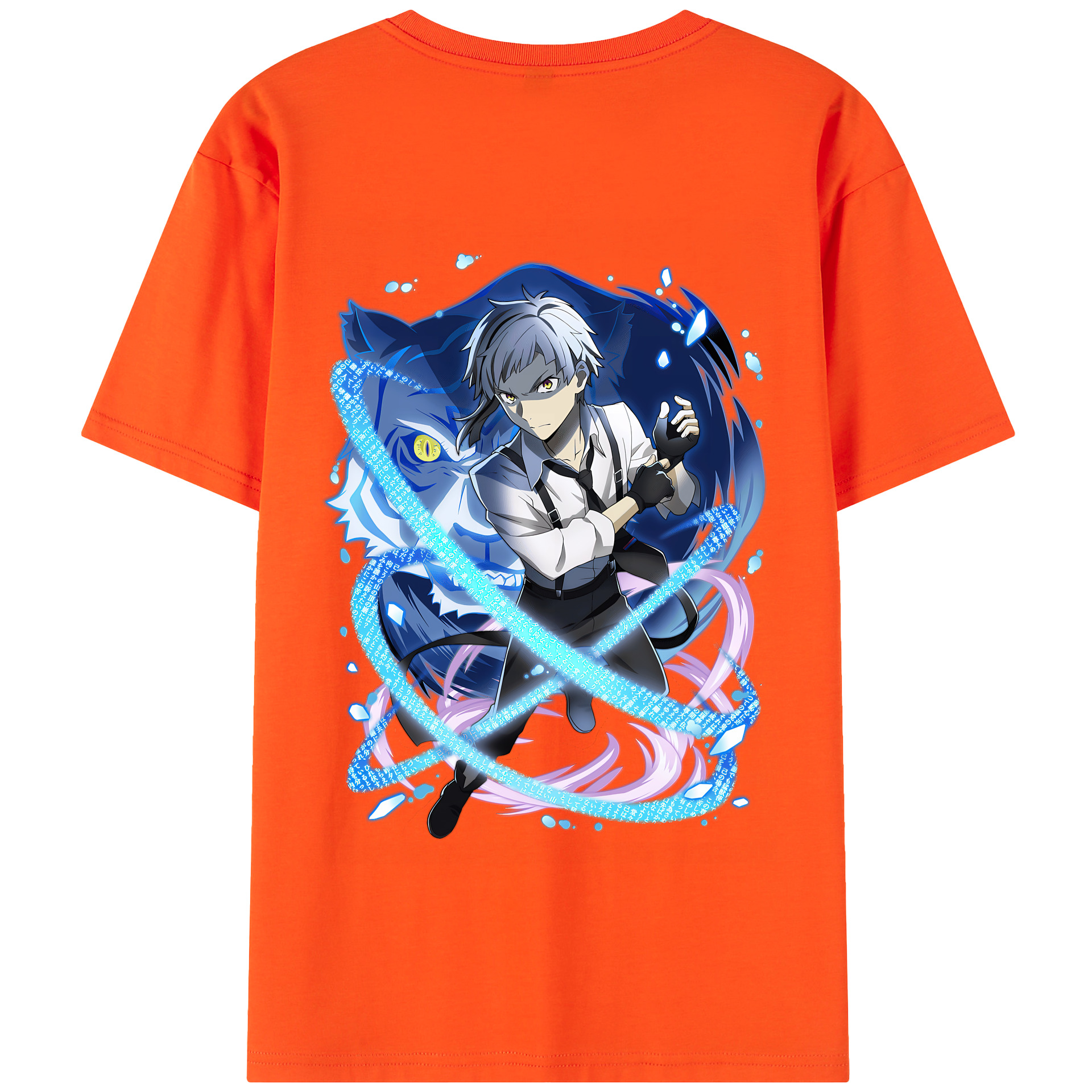 （画像用） 文豪ストレイドッグス Bungo Stray Dogs 綿100％半袖Tシャツ（背面プリント）