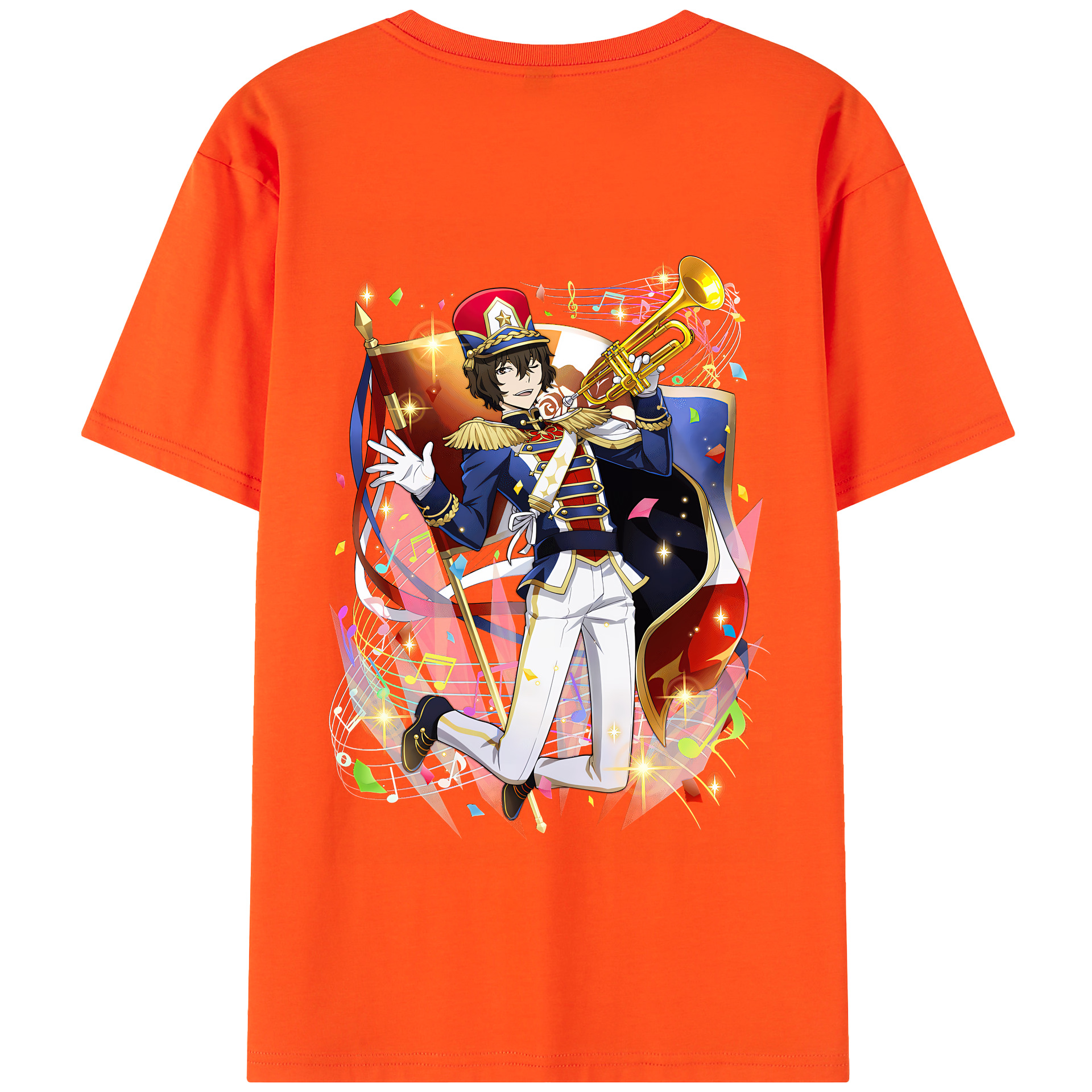 （画像用） 文豪ストレイドッグス Bungo Stray Dogs 綿100％半袖Tシャツ（背面プリント）