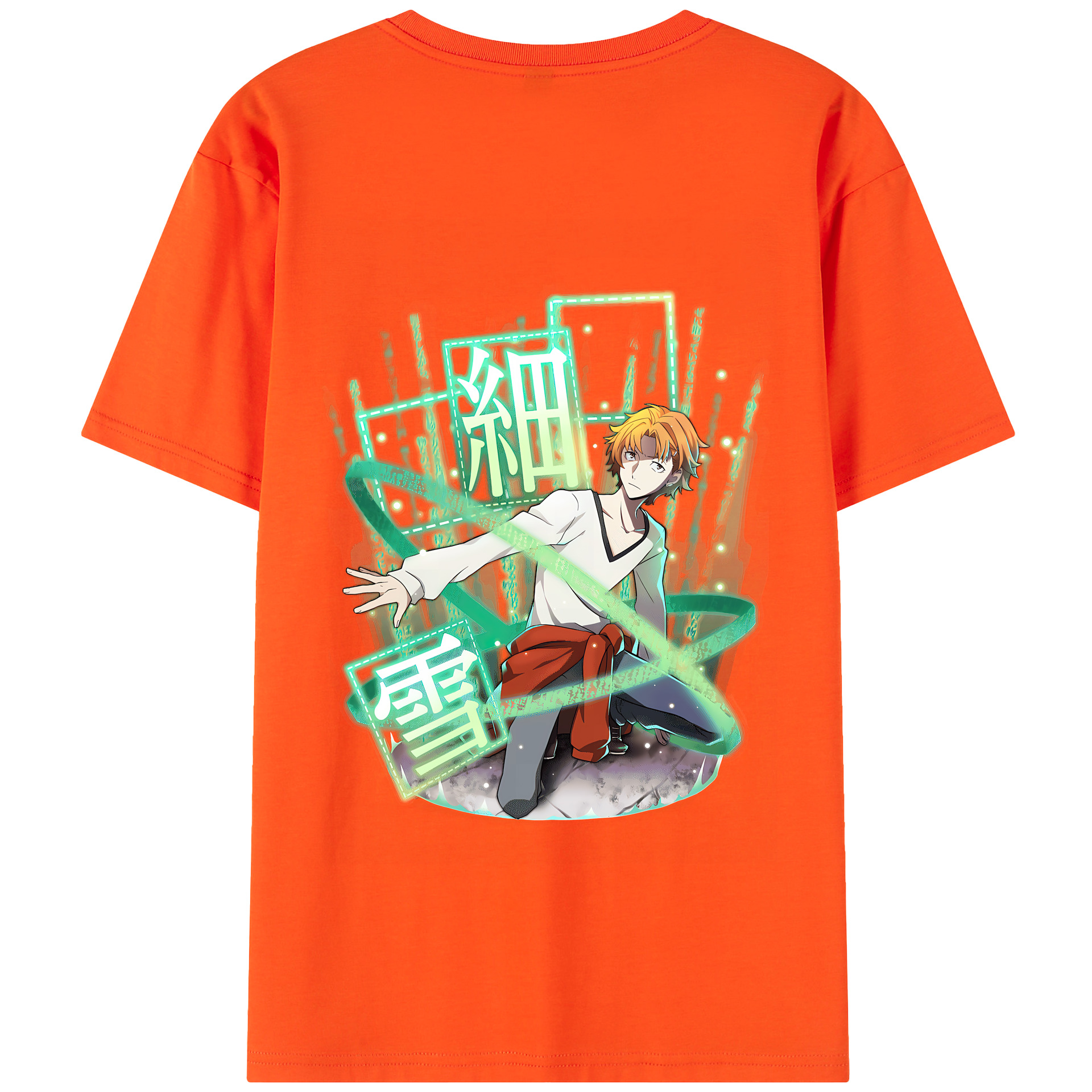 （画像用） 文豪ストレイドッグス Bungo Stray Dogs 綿100％半袖Tシャツ（背面プリント）