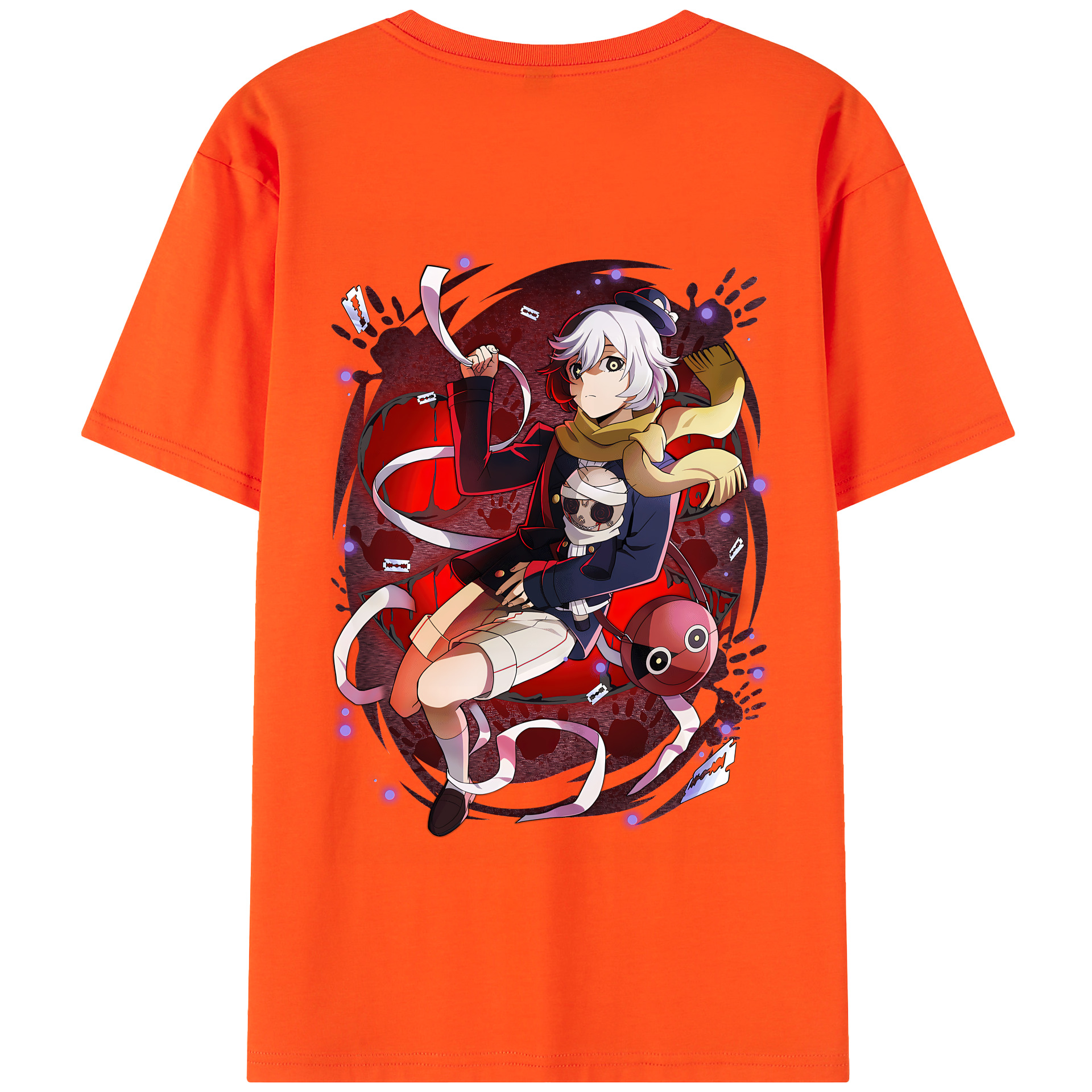 （画像用） 文豪ストレイドッグス Bungo Stray Dogs 綿100％半袖Tシャツ（背面プリント）