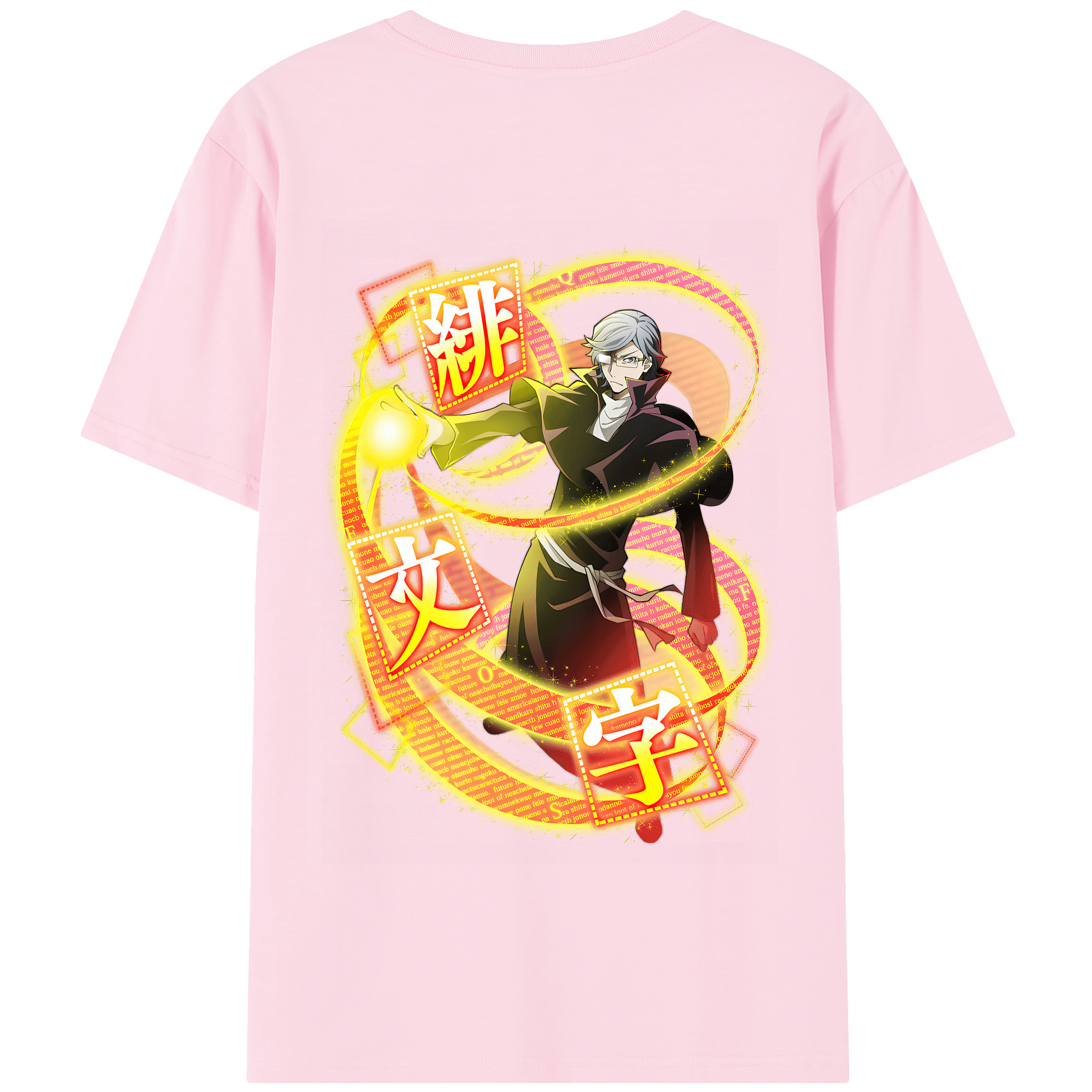 （画像用） 文豪ストレイドッグス Bungo Stray Dogs 綿100％半袖Tシャツ（背面プリント）