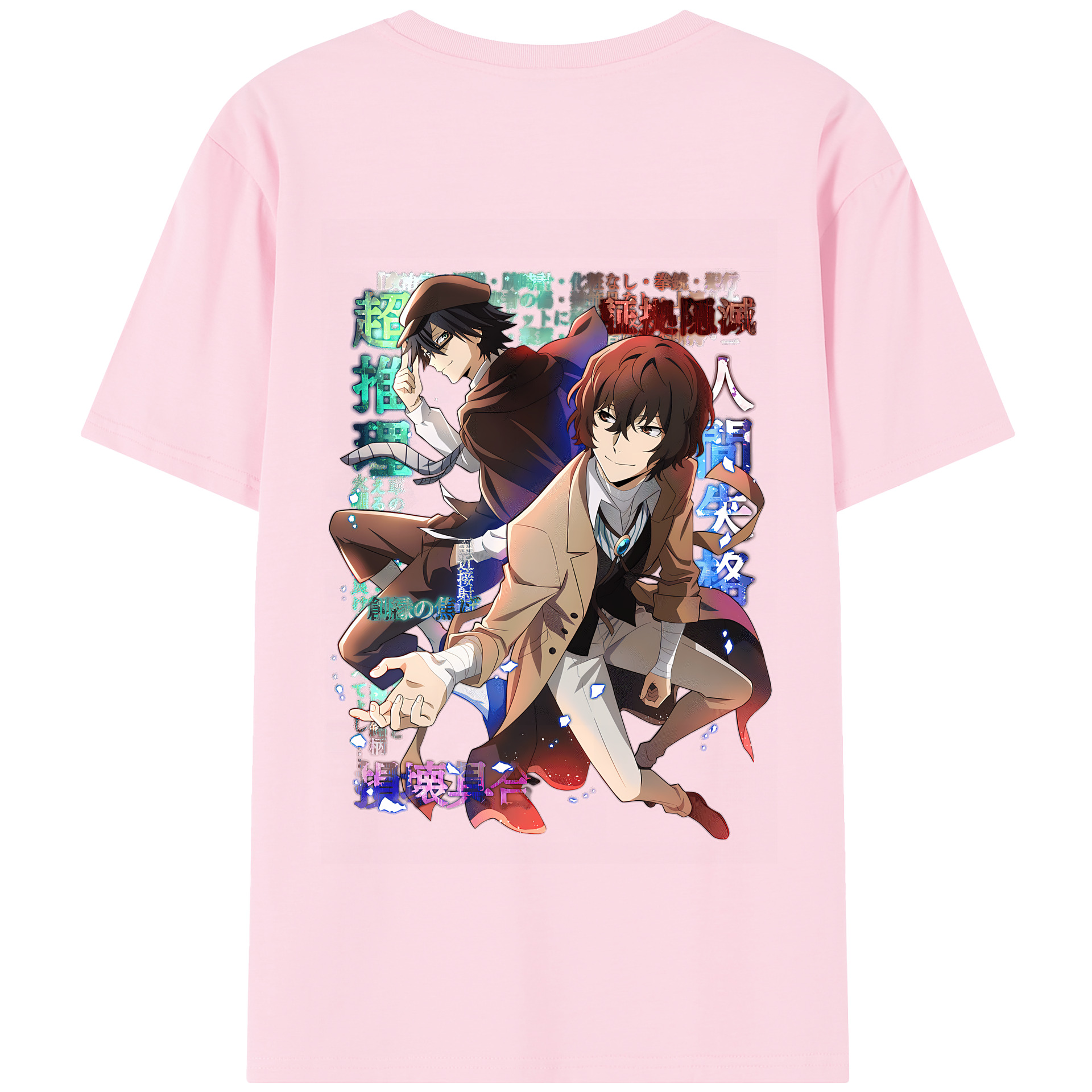（画像用） 文豪ストレイドッグス Bungo Stray Dogs 綿100％半袖Tシャツ（背面プリント）