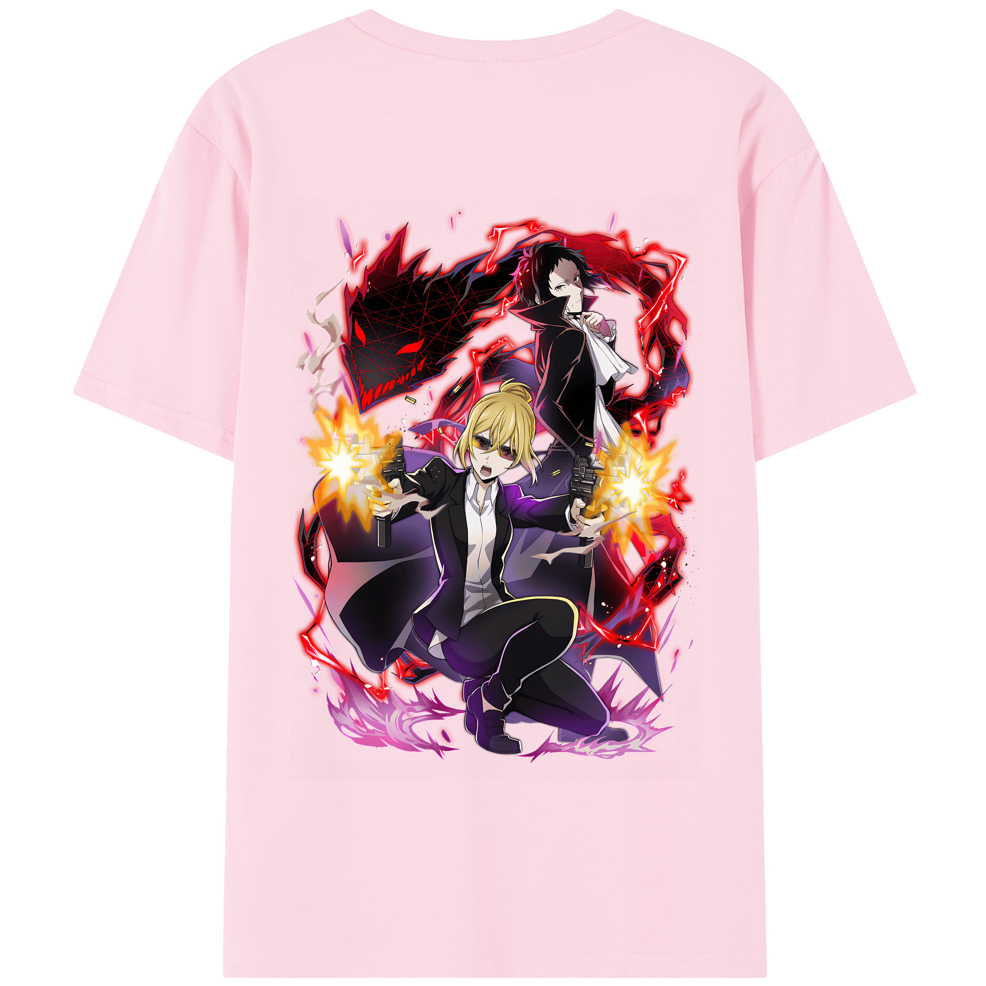 （画像用） 文豪ストレイドッグス Bungo Stray Dogs 綿100％半袖Tシャツ（背面プリント）