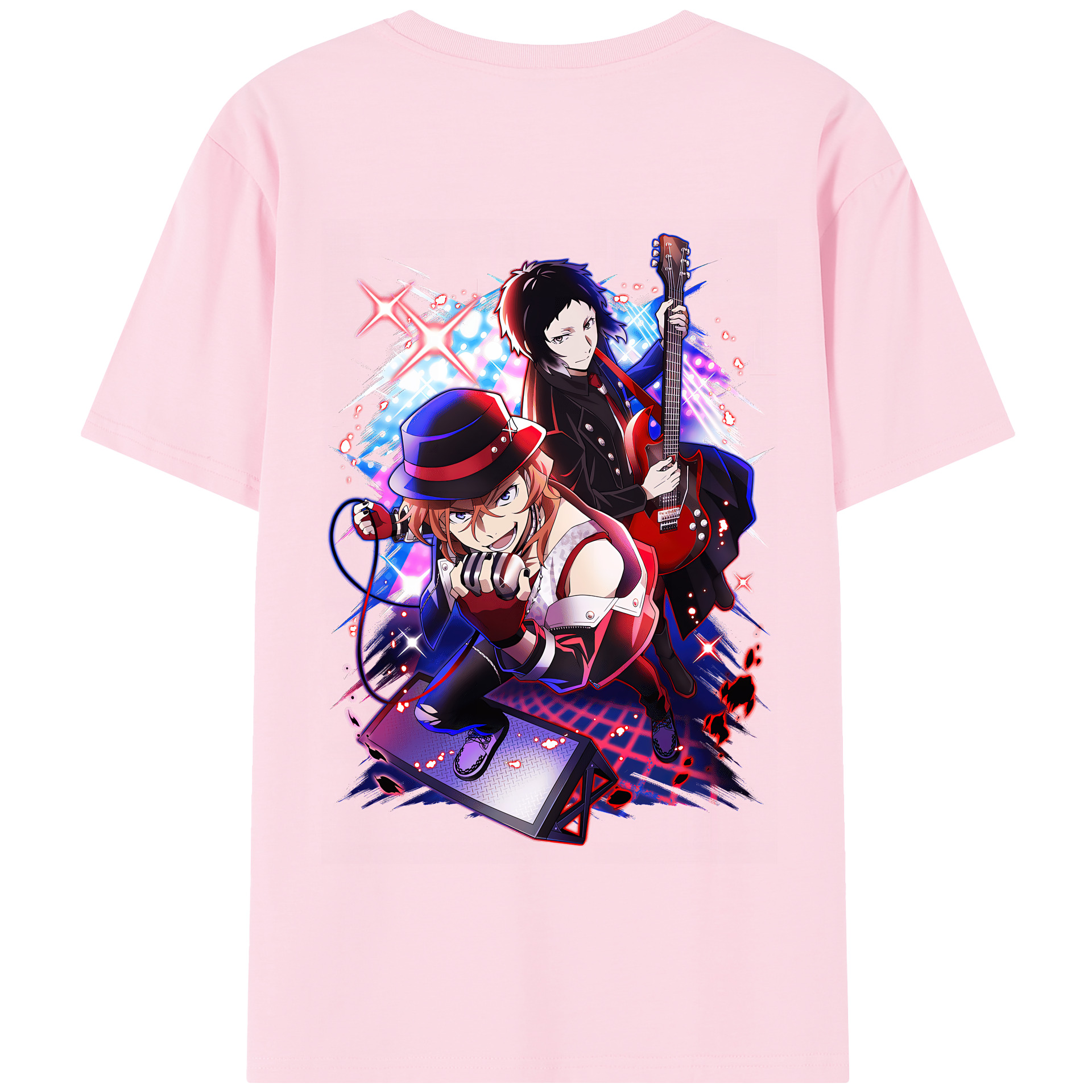 （画像用） 文豪ストレイドッグス Bungo Stray Dogs 綿100％半袖Tシャツ（背面プリント）