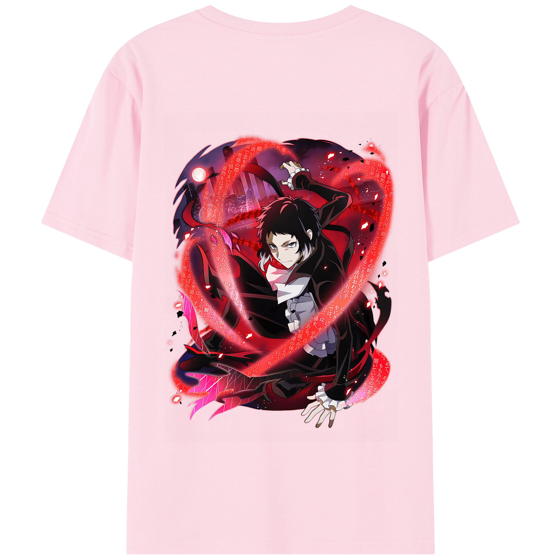 （画像用） 文豪ストレイドッグス Bungo Stray Dogs 綿100％半袖Tシャツ（背面プリント）