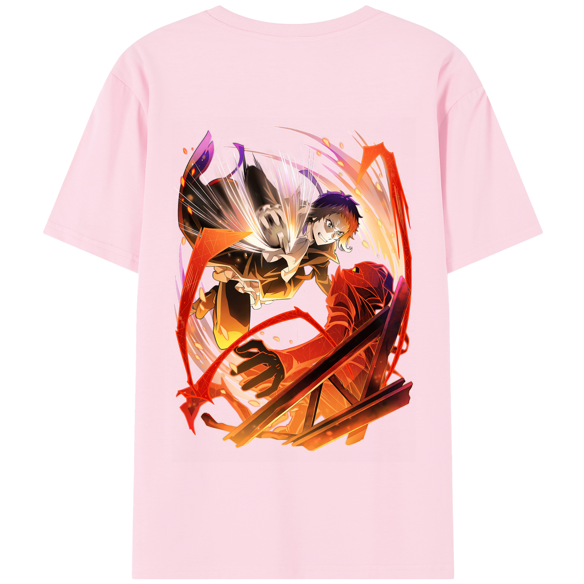 （画像用） 文豪ストレイドッグス Bungo Stray Dogs 綿100％半袖Tシャツ（背面プリント）
